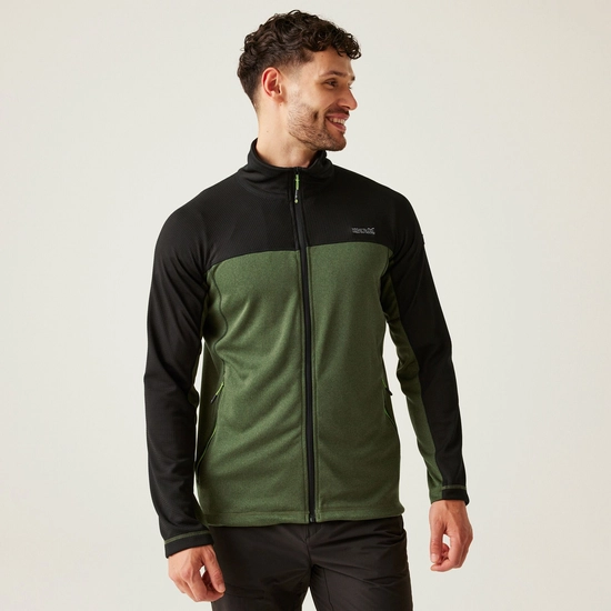 Men's Highton V Full Zip Fleece | Nephrite Green Black