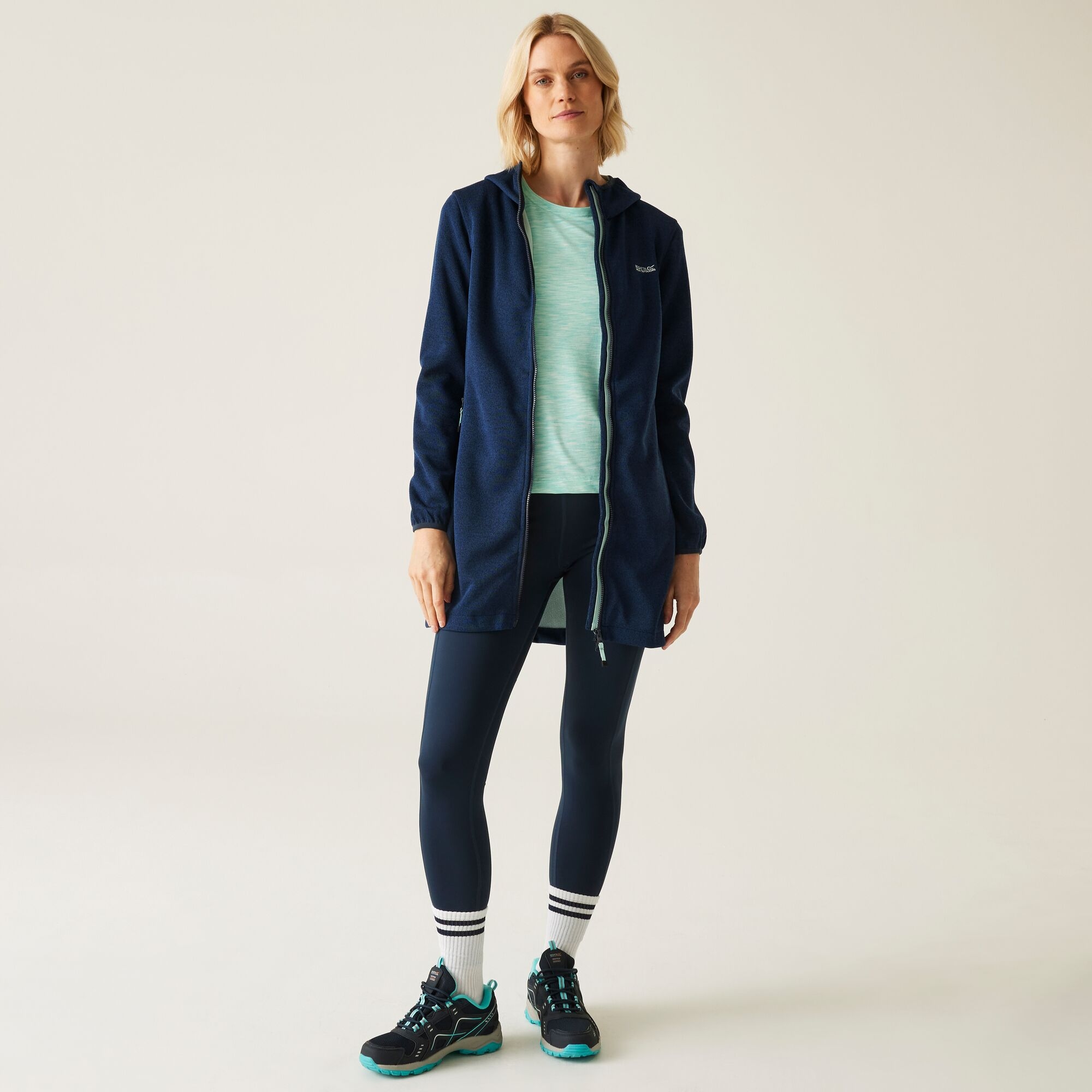 Women's Bloomfield Longline Fleece | Navy Icy Morn