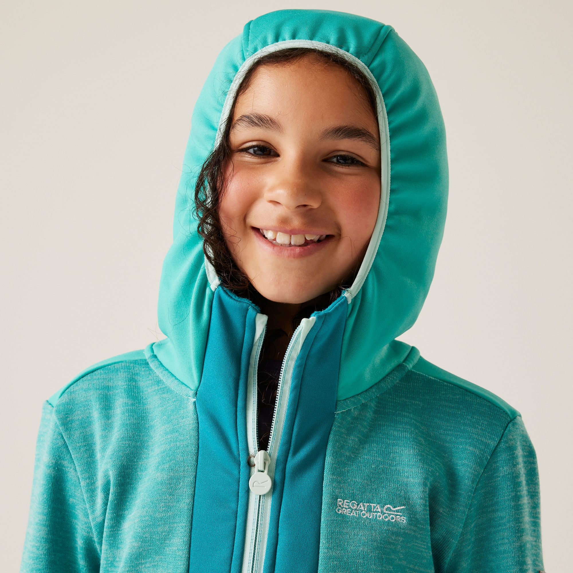 Kids' Dissolver X Full Zip Fleece | Exotic Plume Turquoise Icy Morn