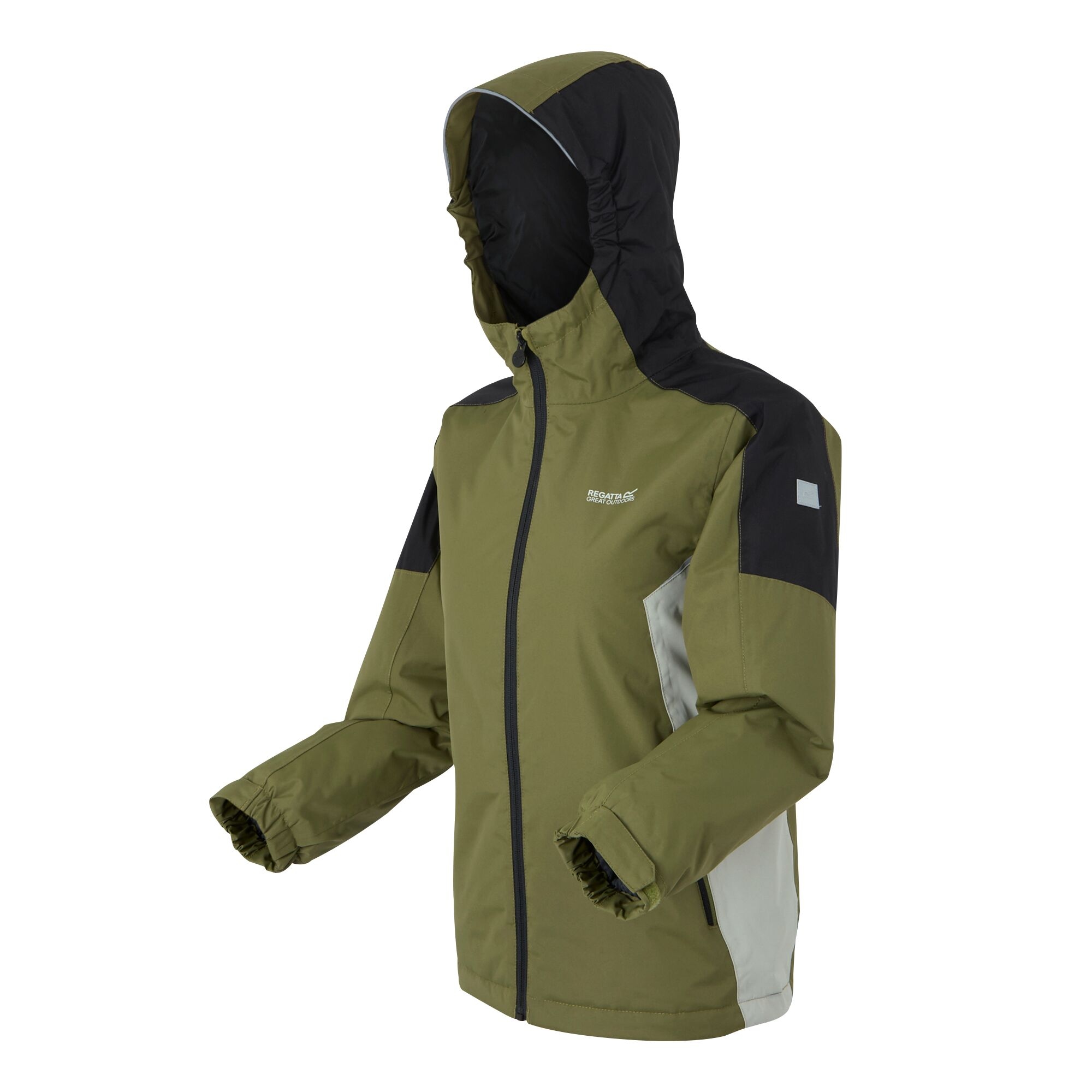 Kids' Hurdle V Waterproof Jacket | Nephrite Green Black Abbey Stone