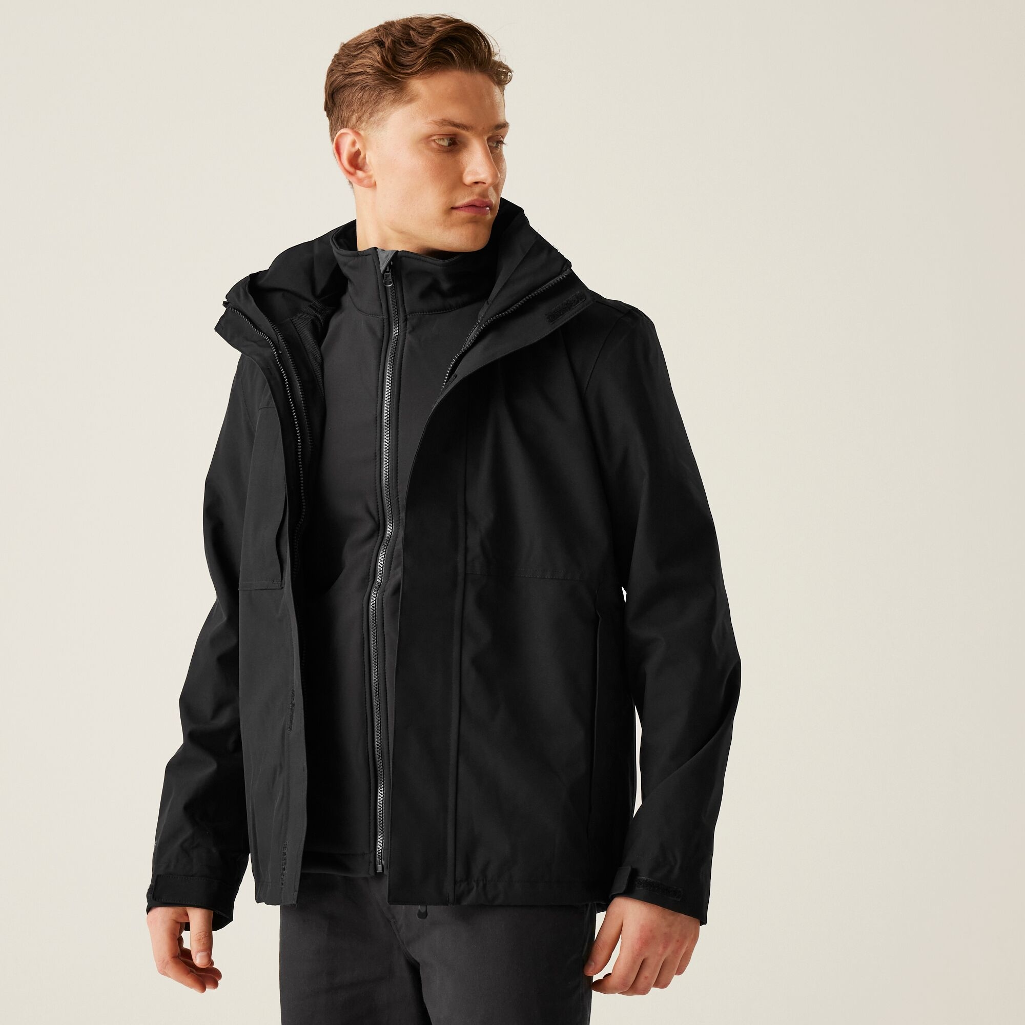 Men's Kingsley Waterproof Stretch 3 in 1 Jacket | Black