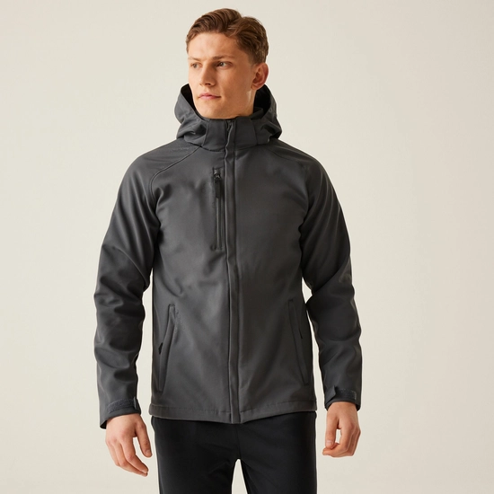Men's Repeller Lined Softshell Hooded Jacket | Navy