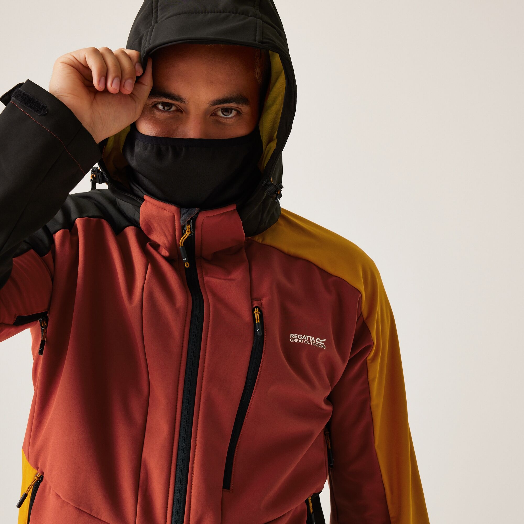 Men's Hewitts X Softshell Jacket | Red Ochre Black