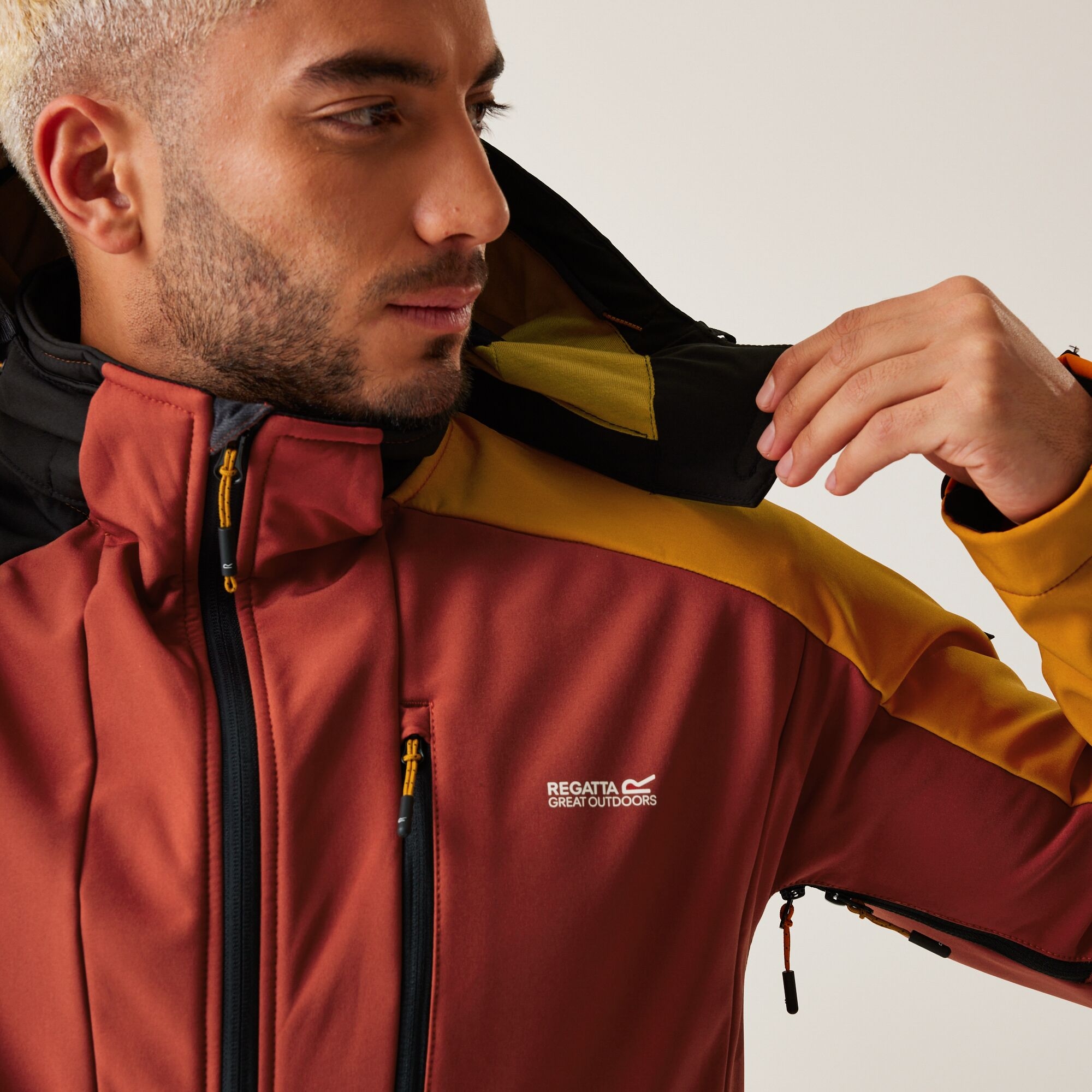 Men's Hewitts X Softshell Jacket | Red Ochre Black