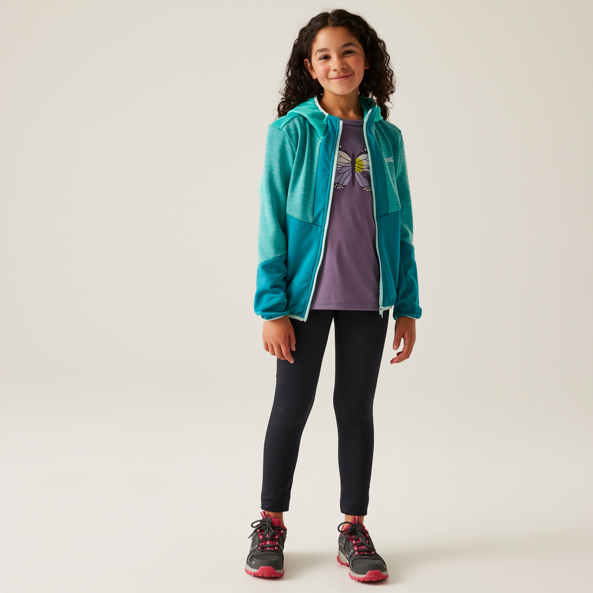Kids' Dissolver X Full Zip Fleece | Exotic Plume Turquoise Icy Morn