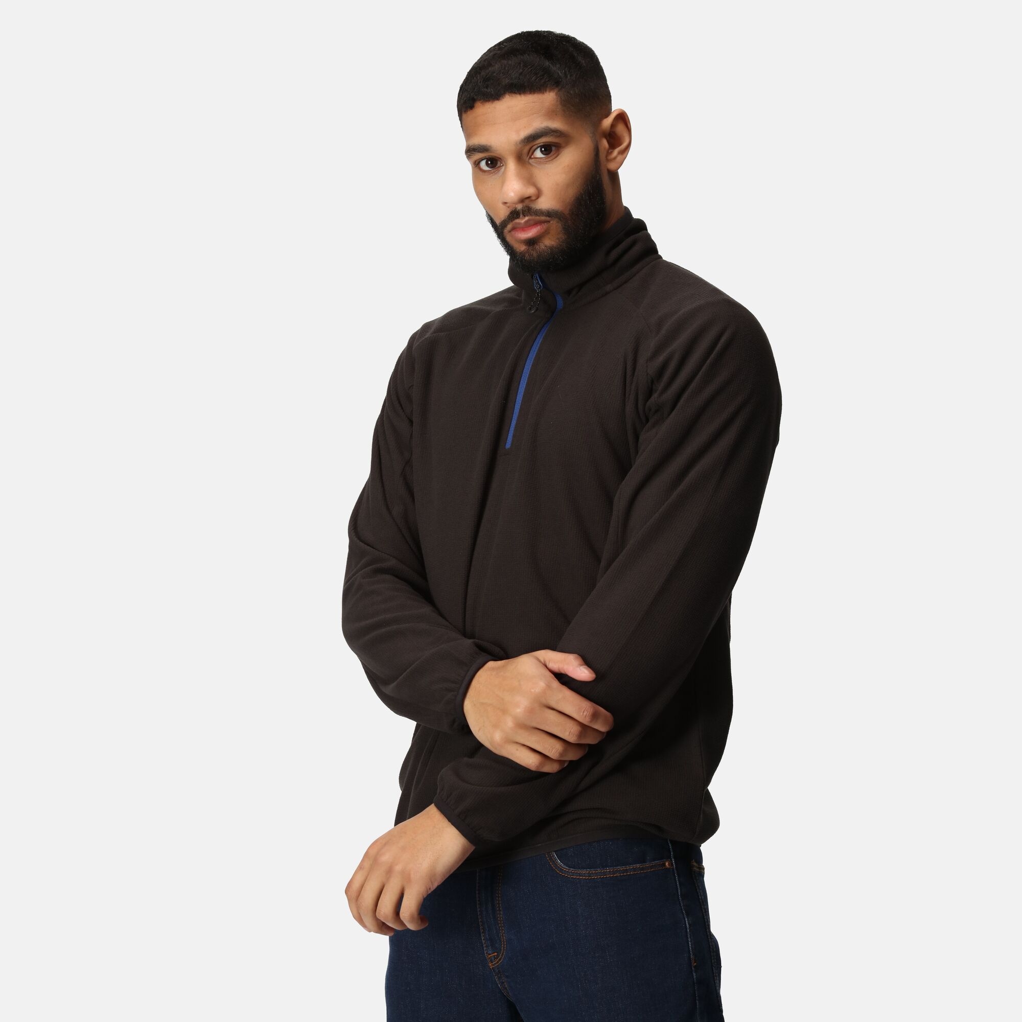 Men's Navigate Half-Zip Fleece | Black New Royal