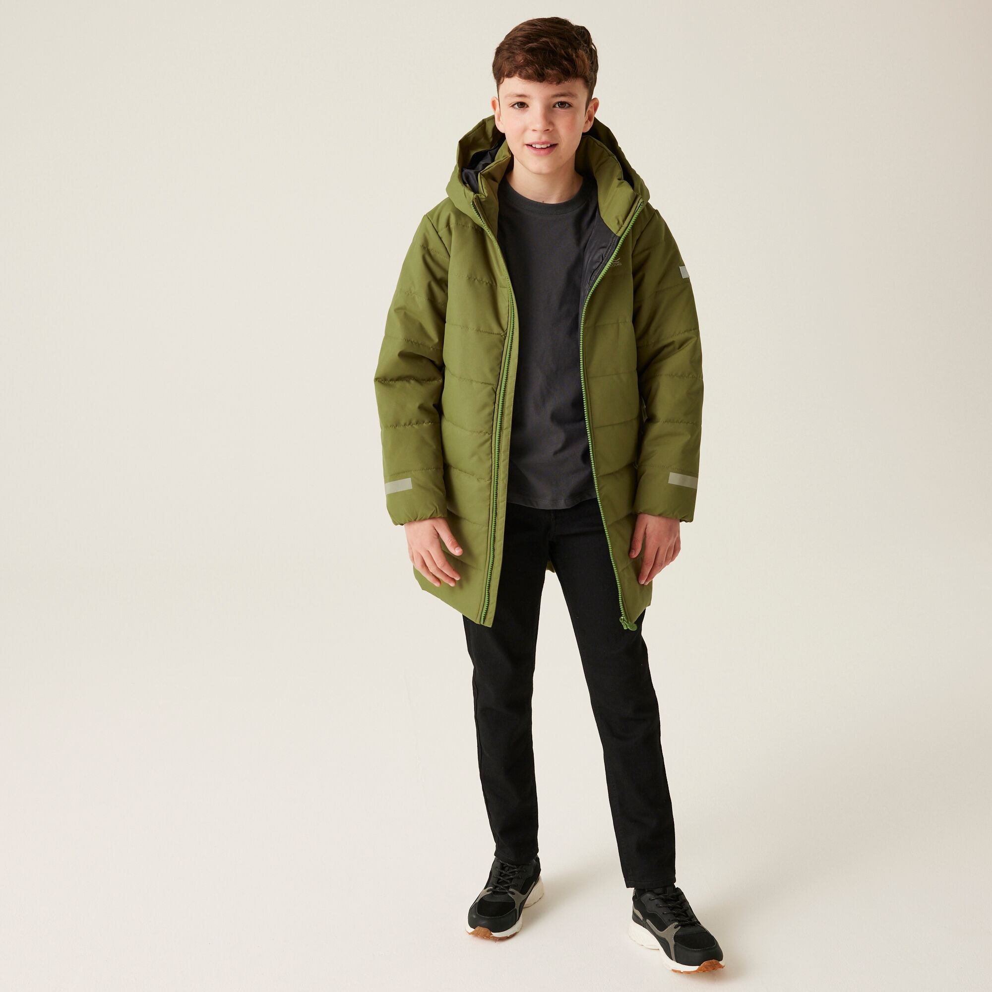 Kids' Lakiver Quilted Jacket | Nephrite Green Black