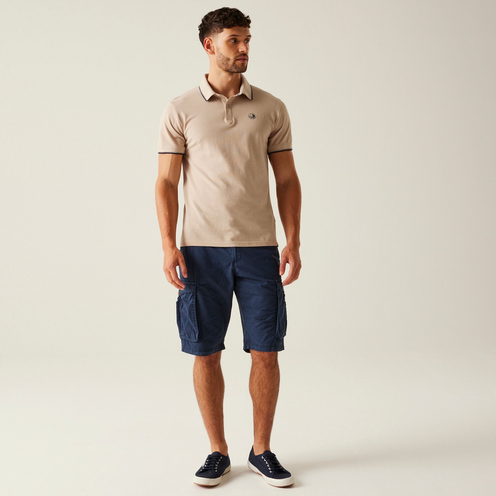 Men's Tadeo II Polo Shirt | White Pepper Navy Tipping