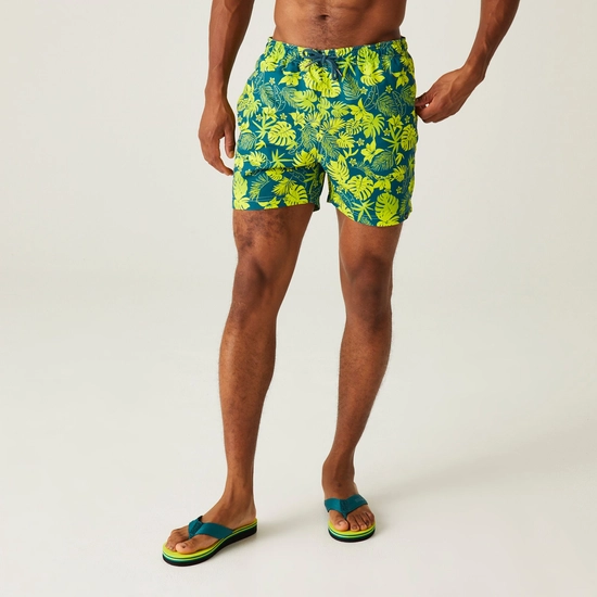 Men's Loras Swim Shorts | Navy Seersucker Stripe