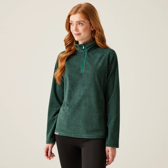 Women's Pimlo Half Zip Velour Fleece | Rain Forest