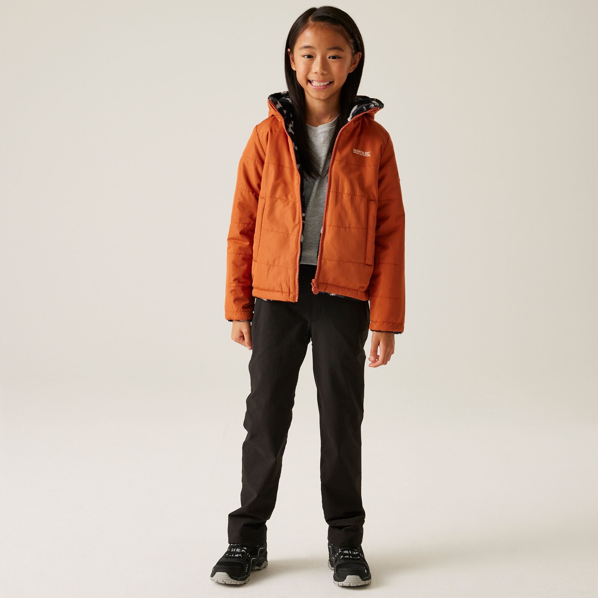 Kids' Kyrell Reversible Jacket | Burnt Copper Black Camo
