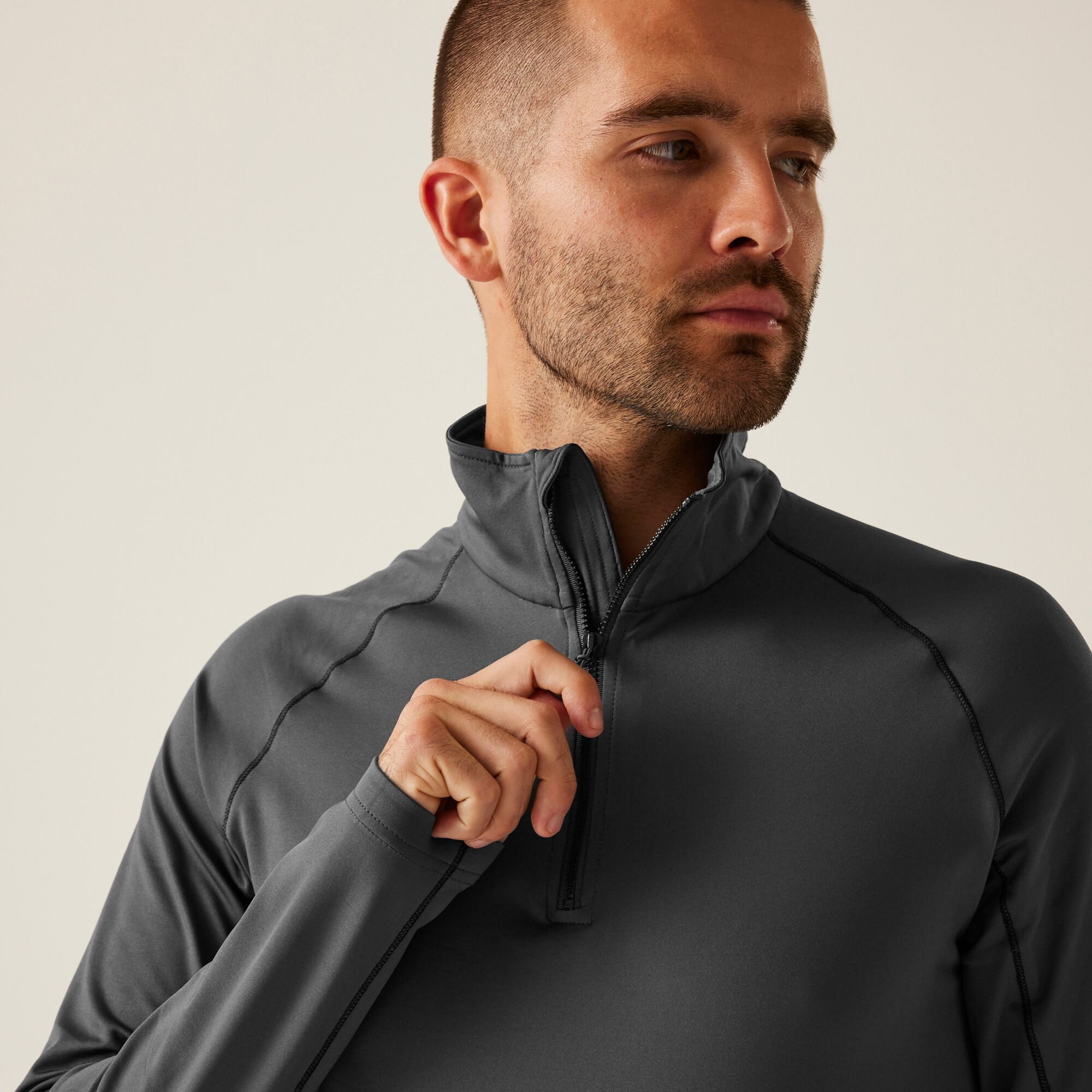 Men's Stretch Half-Zip Midlayer | Seal Grey