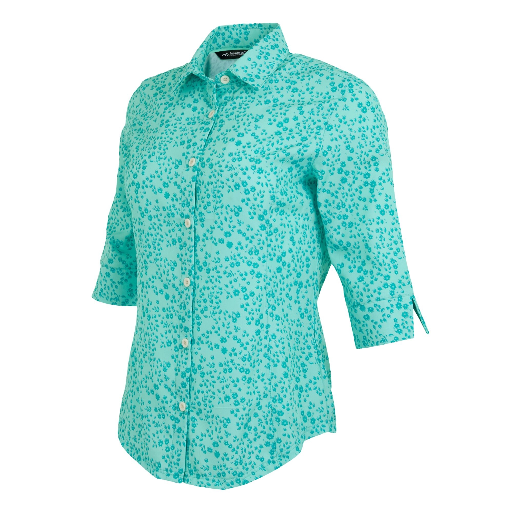 Women's Kinnis Lightweight Shirt | Aruba Blue Meadow Print