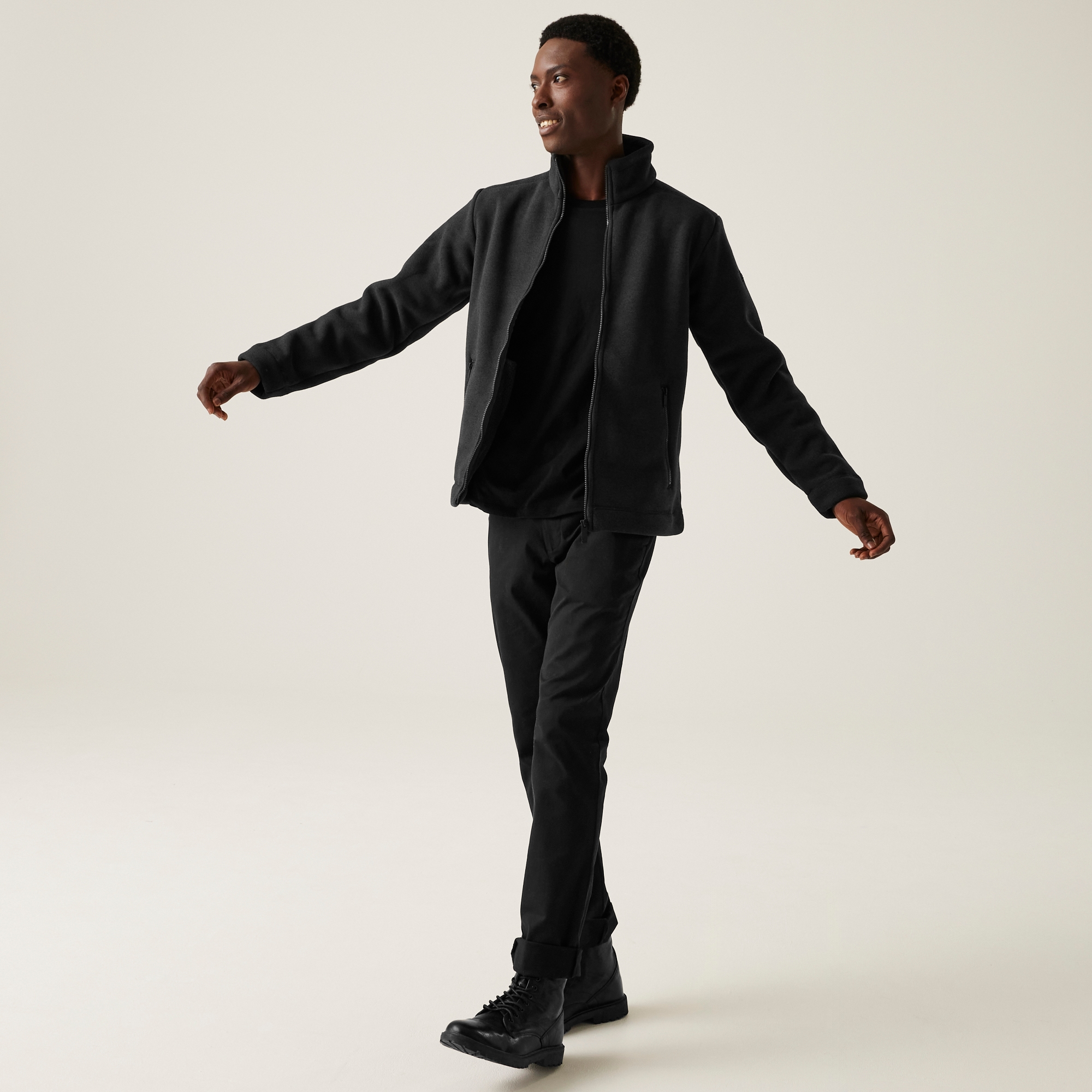 Men's Garrian II Full Zip Fleece | Ash Black Lining