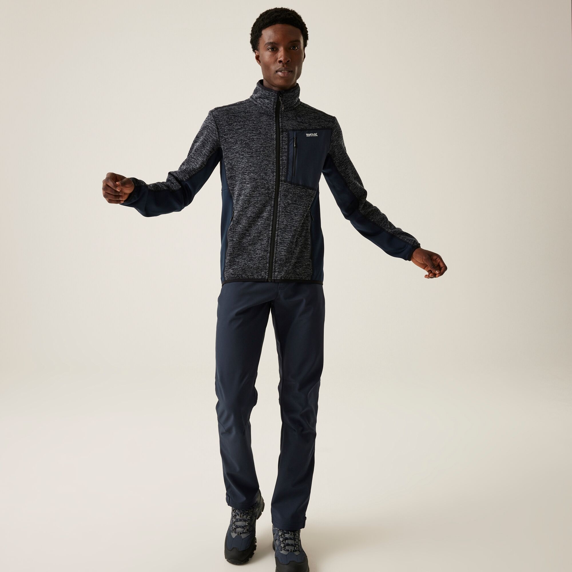 Men's Baslinn Full Zip Fleece | Navy Marl Navy
