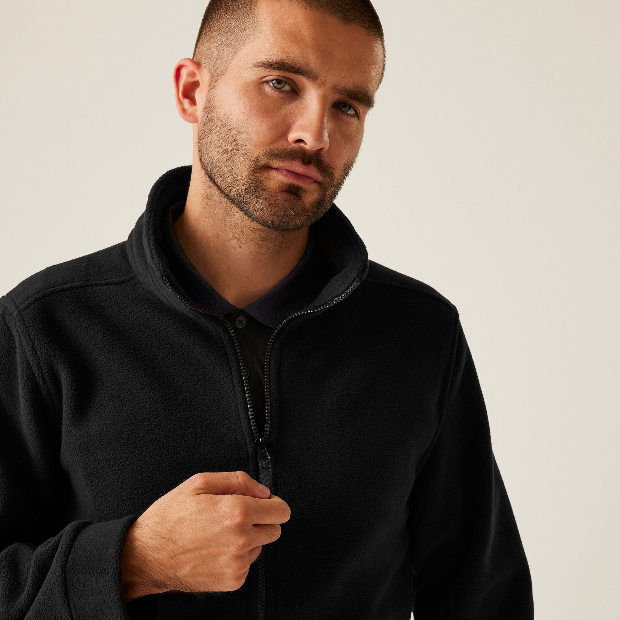 Men's Classic Full Zip Fleece | Black