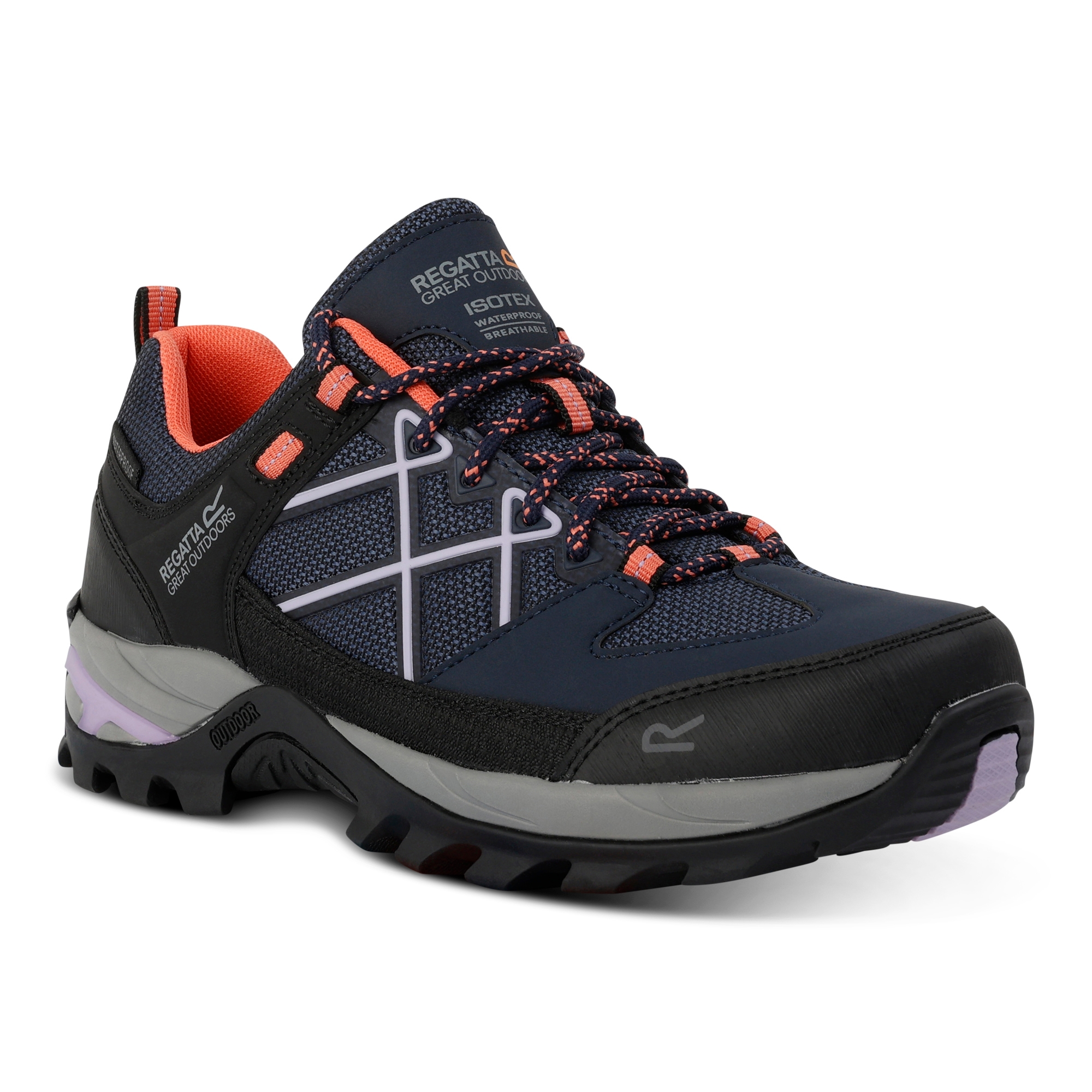 Women's Samaris III Low Walking Shoes | Navy Lilac Satsuma