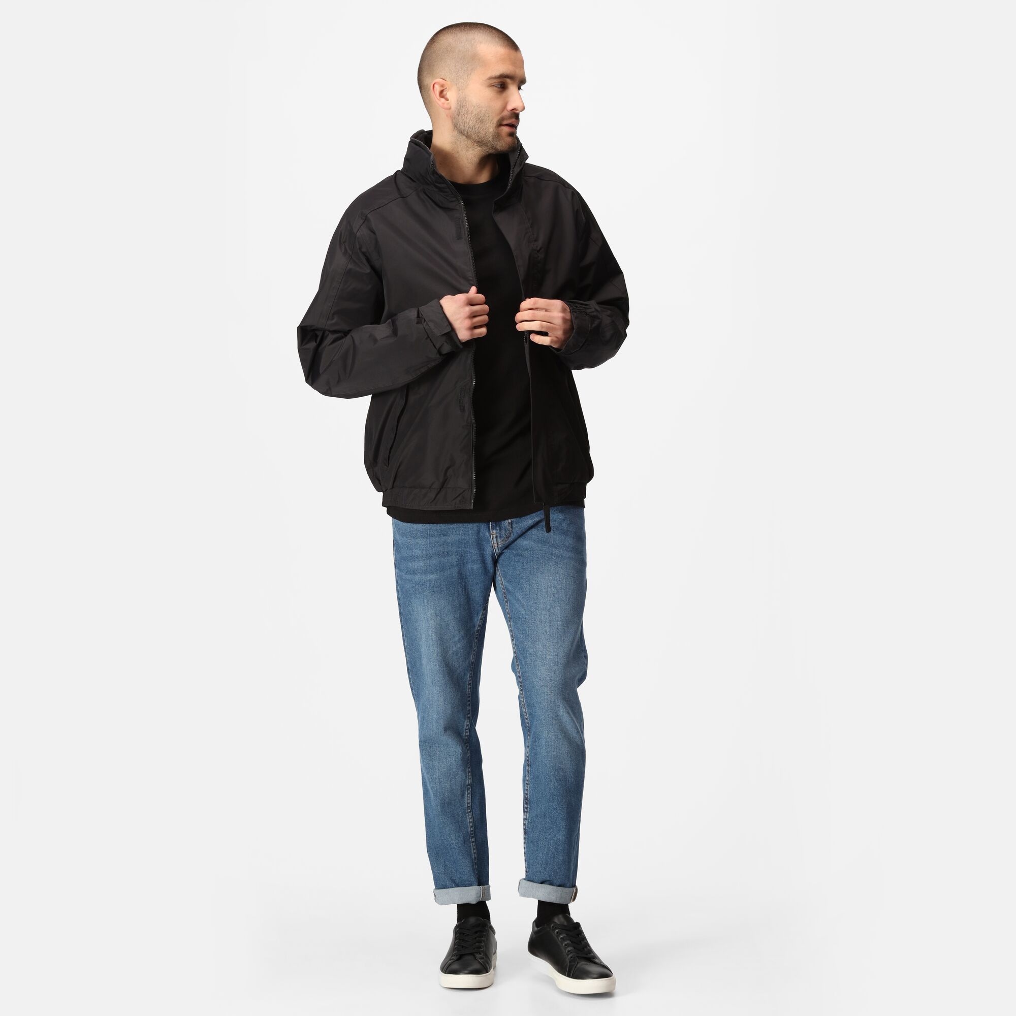 Men's Dover Fleece Lined Waterproof Insulated Bomber Jacket | Black