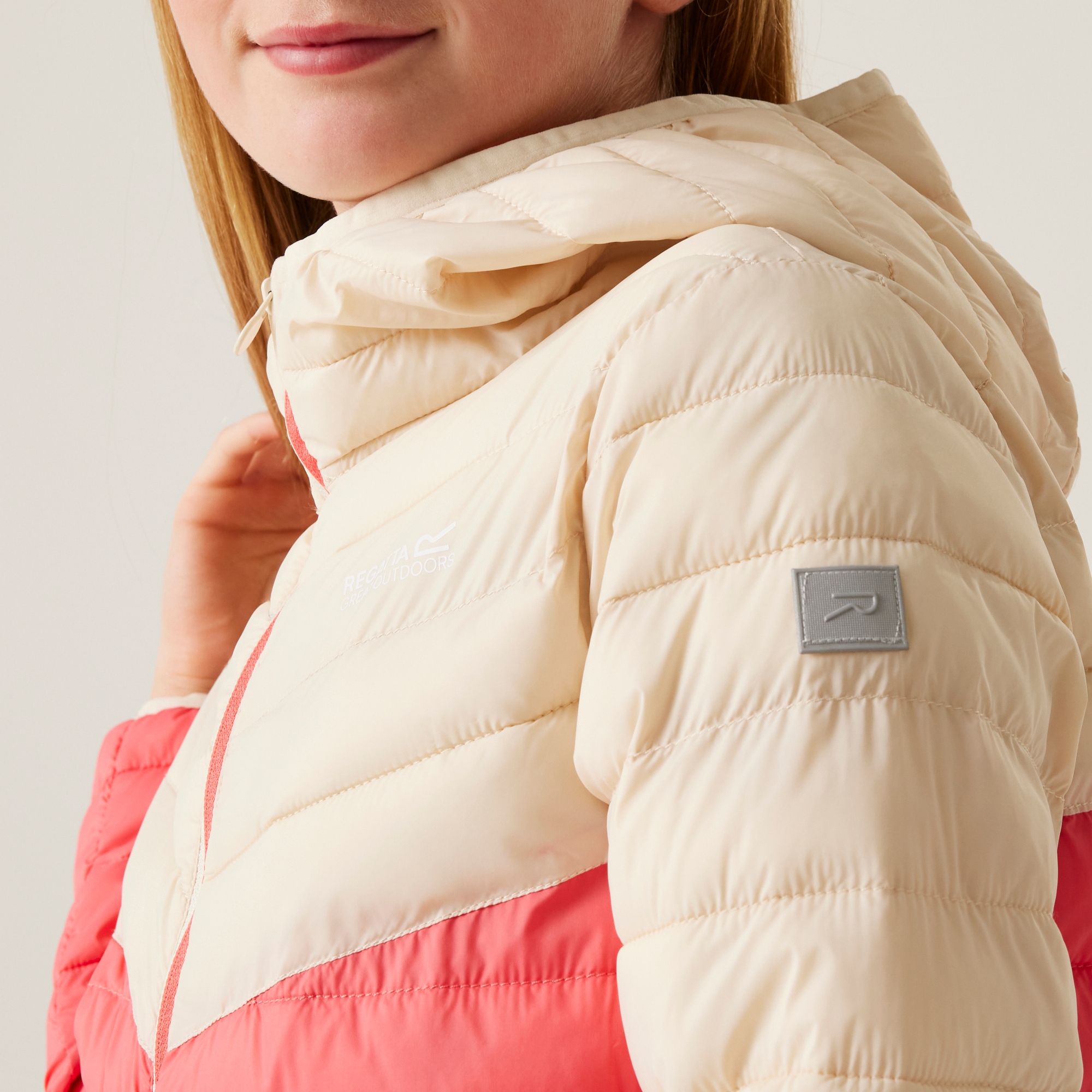 Kids' Hillpack III Hooded Jacket | Peach Bloom Light Vanilla