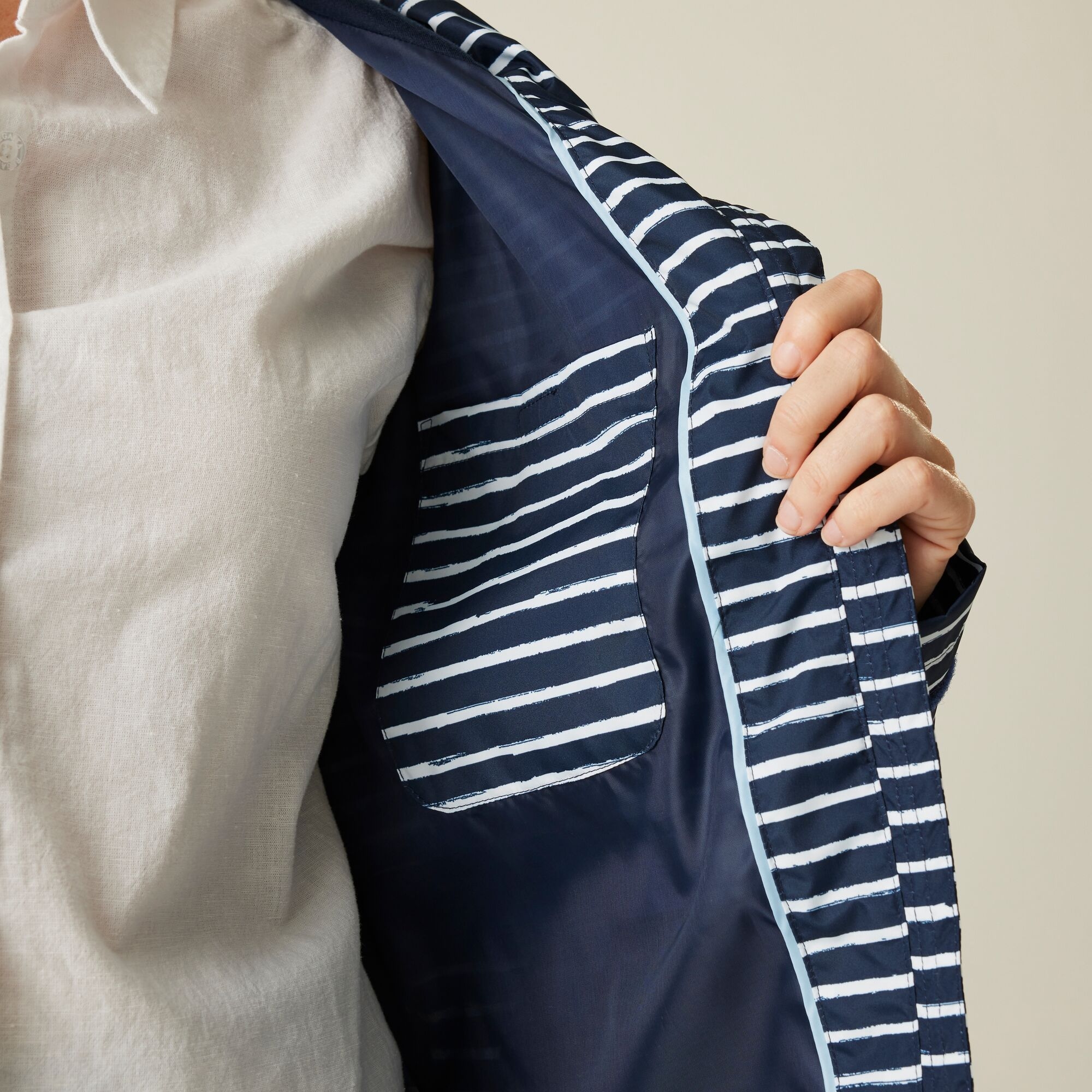 Women's Bayletta II Waterproof Jacket | Navy White Painterly Stripe