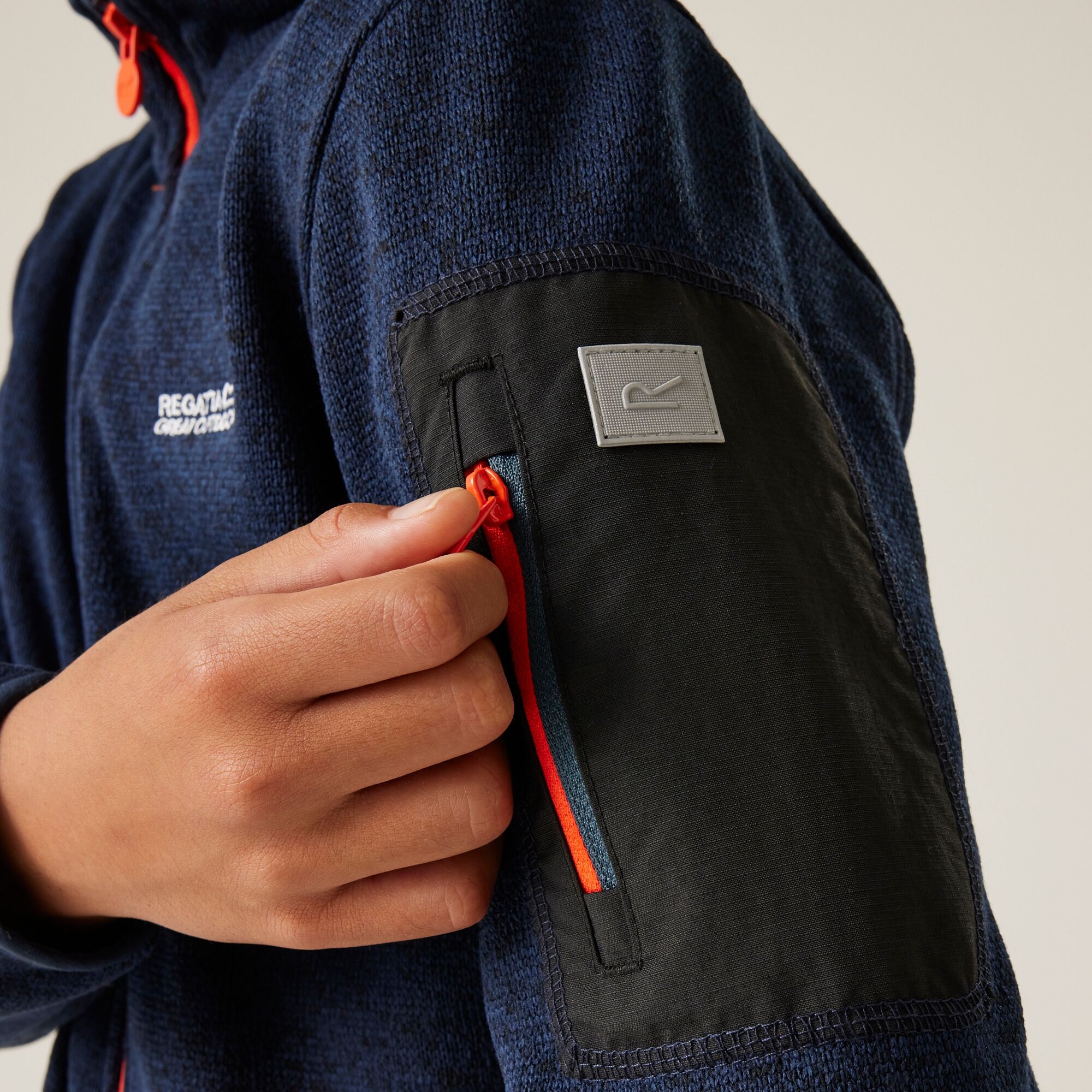 Kids' Newhill Full Zip Fleece | Midnight Tangerine Tango