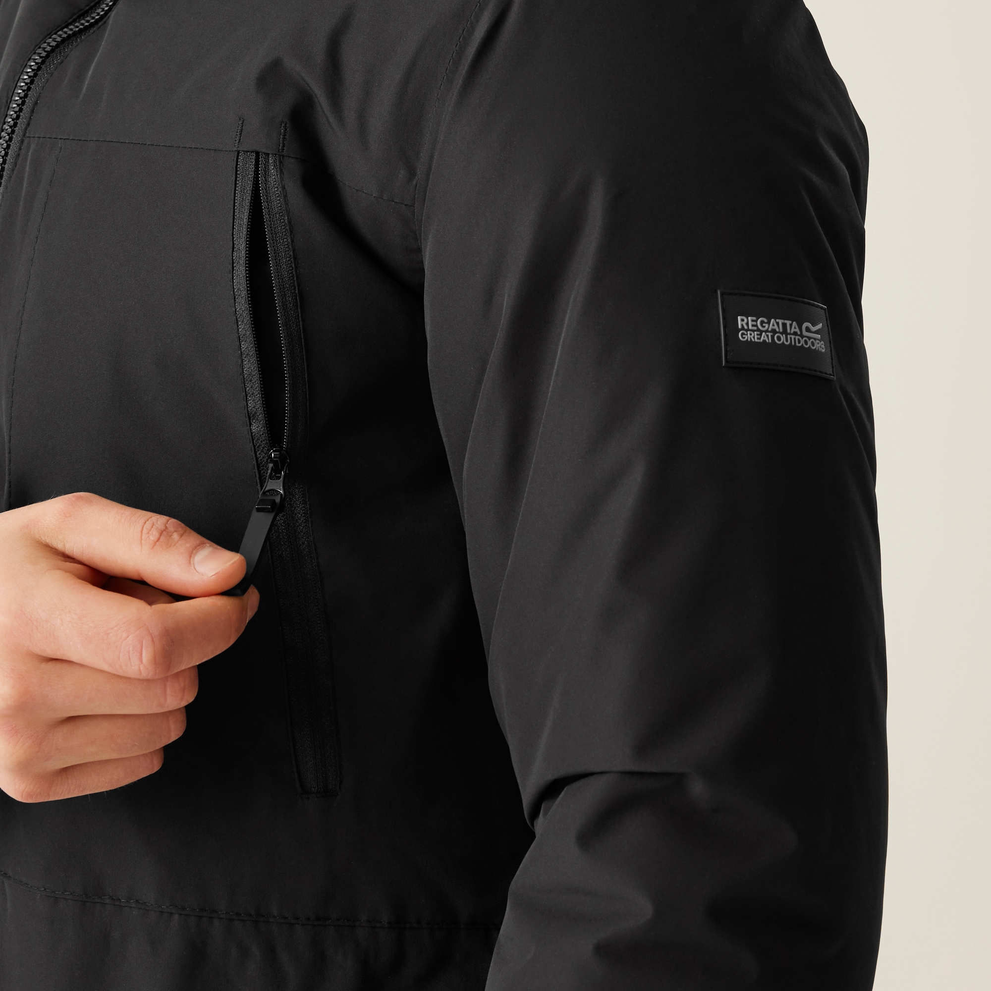 Men's Larrick Waterproof Insulated Jacket | Black Red Ochre