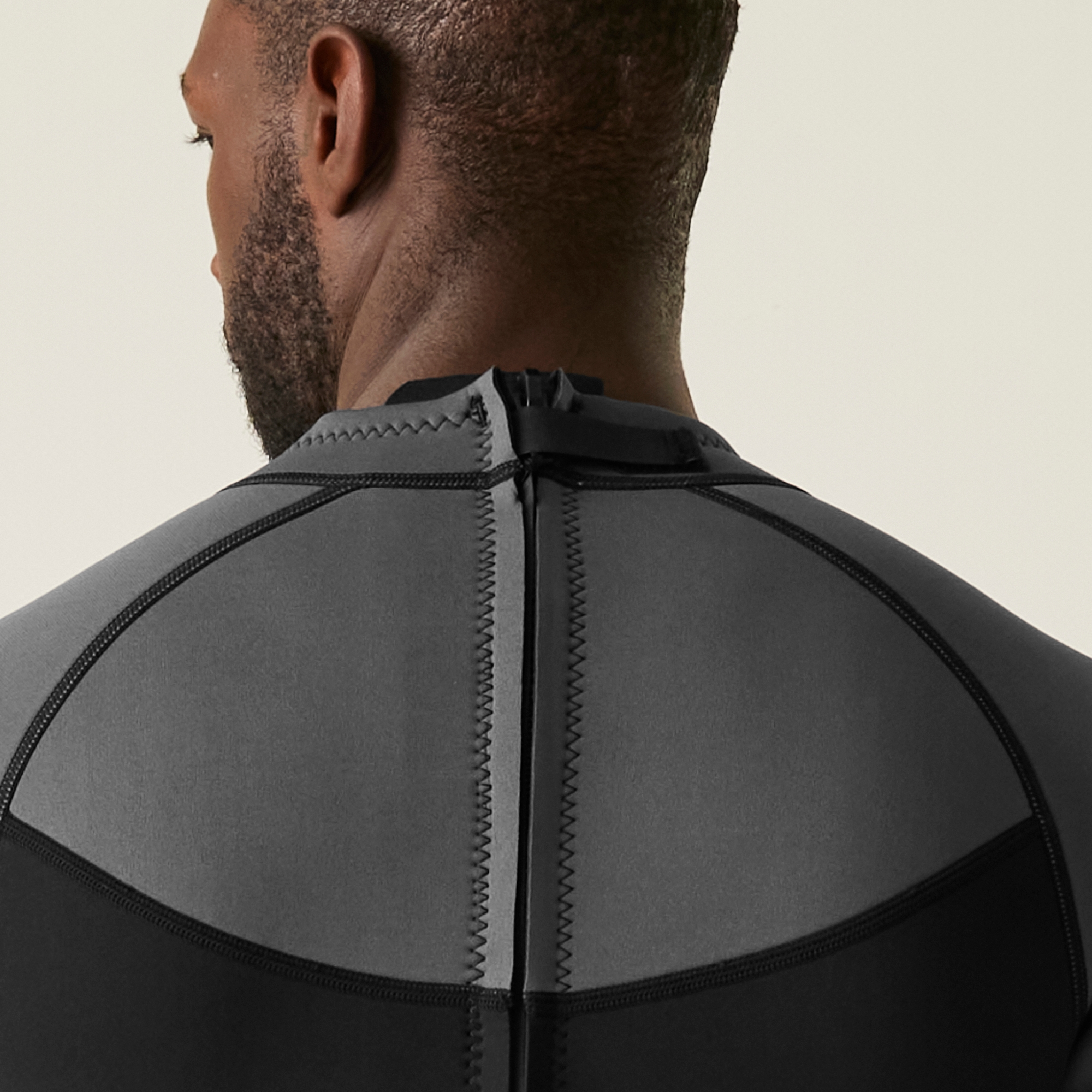 Men's Full 2mm Wetsuit | Black Dark Grey White