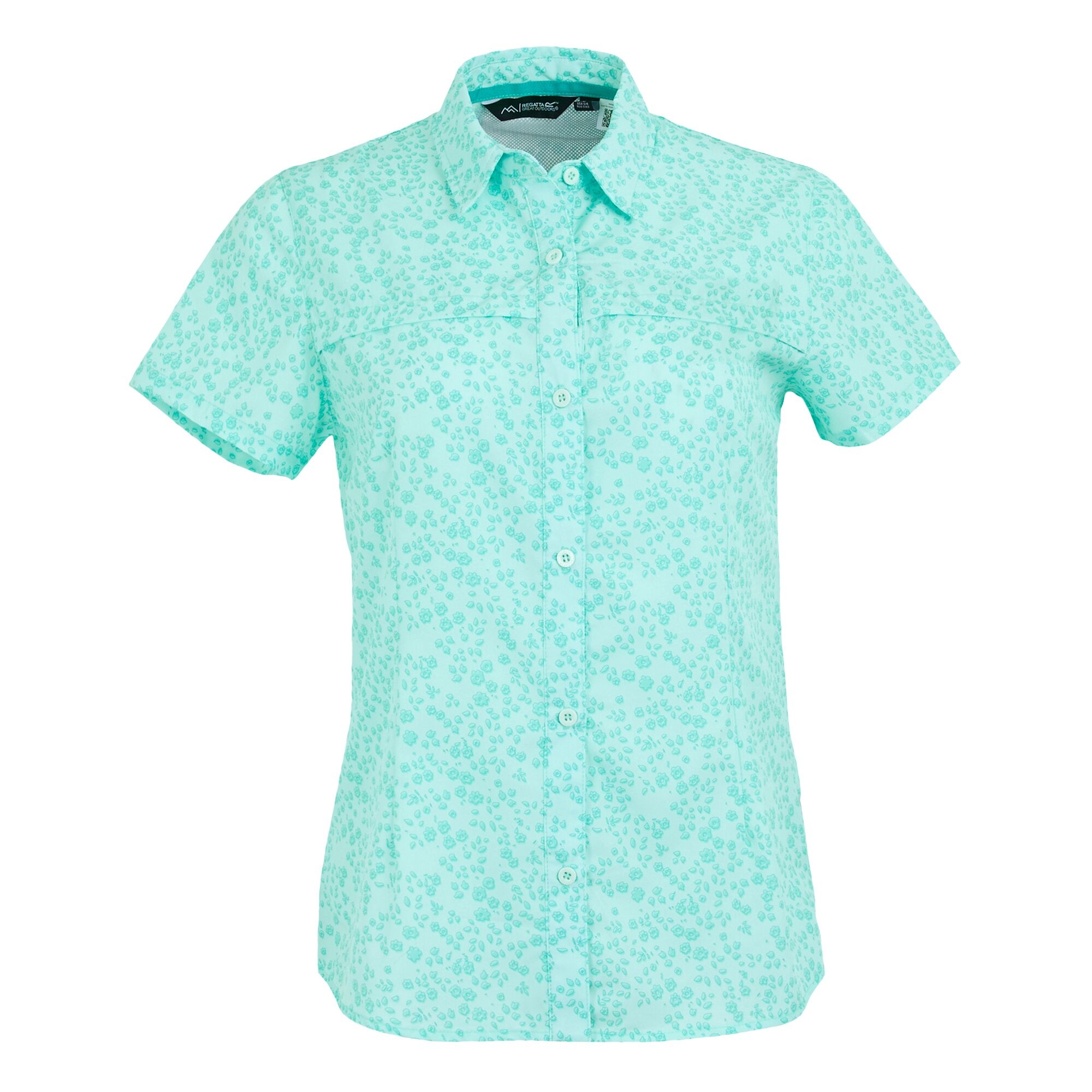 Women's Travel Packaway Short Sleeve Shirt | Icy Morn Meadow Print