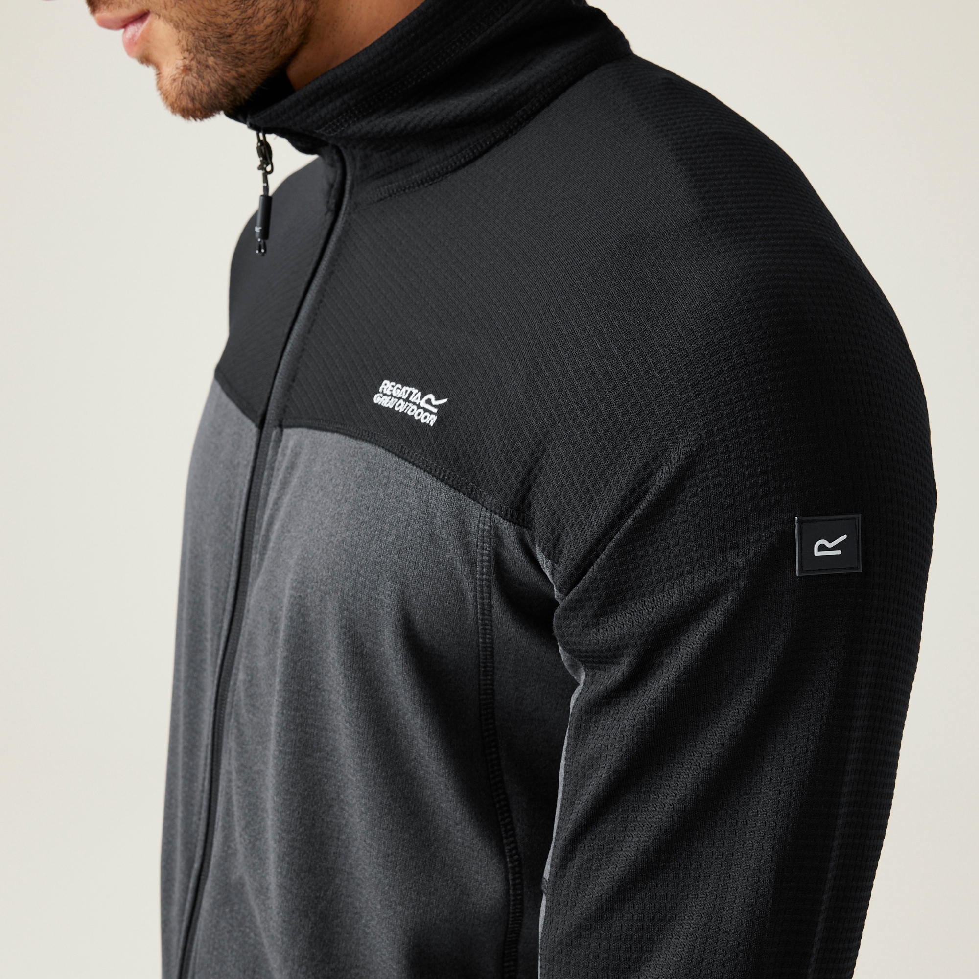 Men's Highton V Full Zip Fleece | Ash Black
