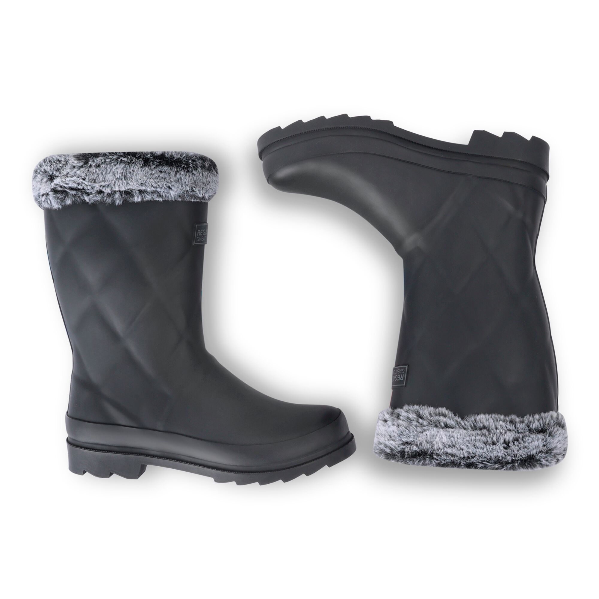 Women's Luxley?Mid Fur Lined Wellies | Black