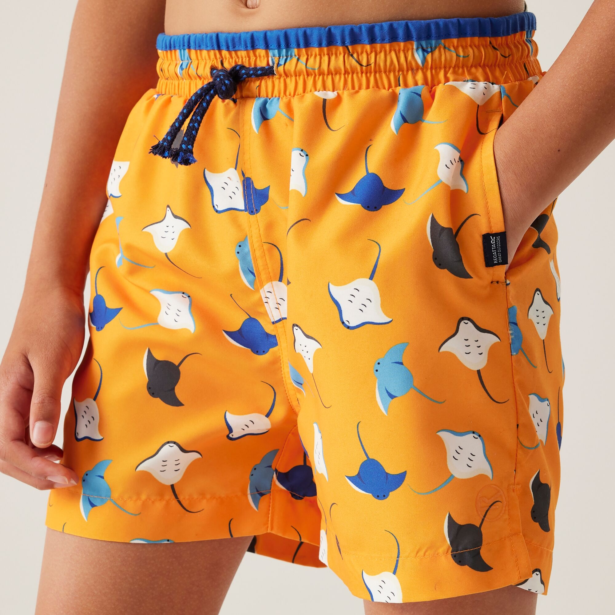 Kids' Skander III Swim Shorts | Bright Marigold Stingray