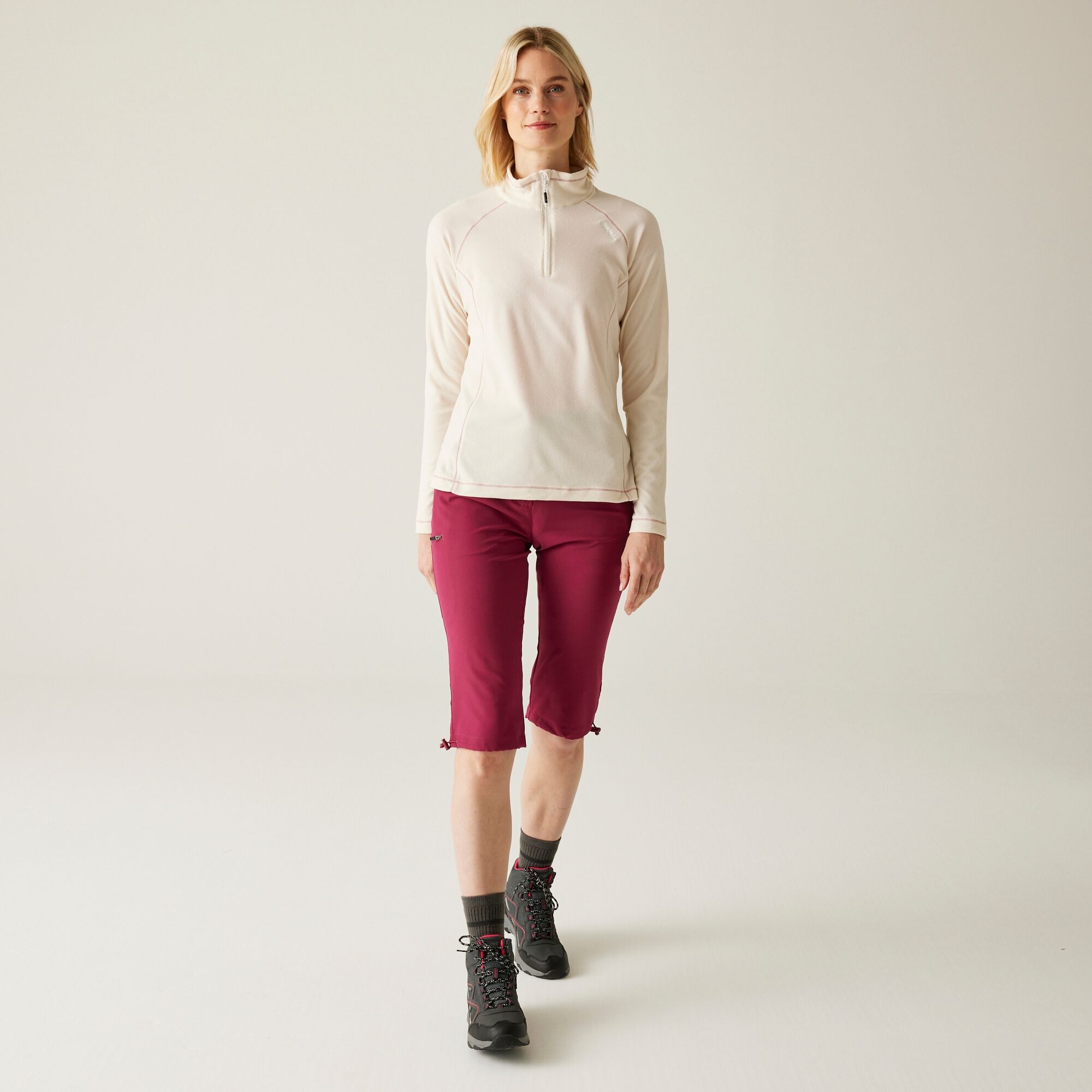 Women's Montes Lightweight Half-Zip Fleece | Light Vanilla White