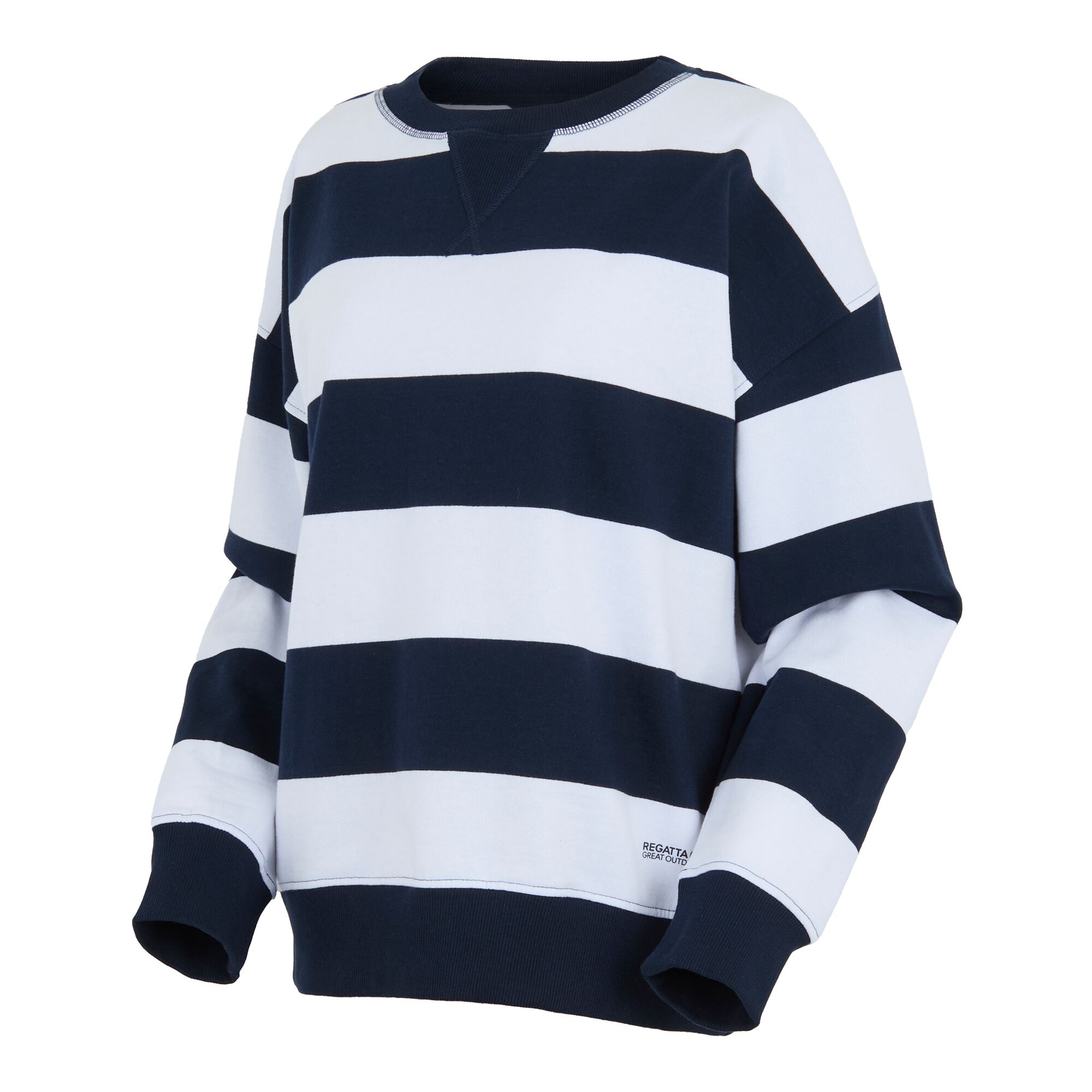 Women's Avika II Crew Neck Jumper | Navy White Stripe