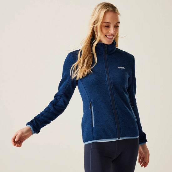 Women's Newhill Full Zip Fleece | Quiet Green Seal Grey