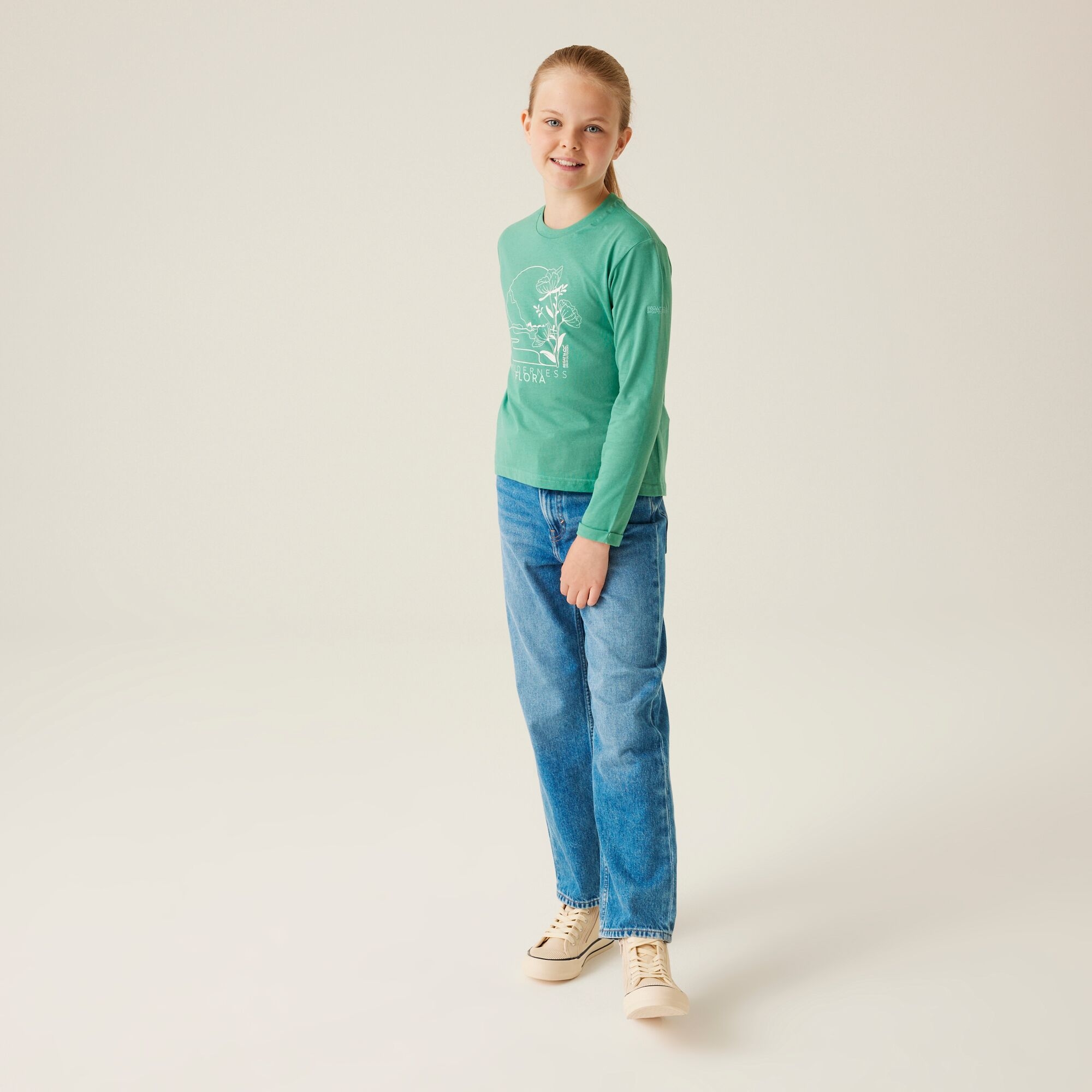Kids' Wenbie III Graphic T-Shirt | Dusty Green Flower Mountain