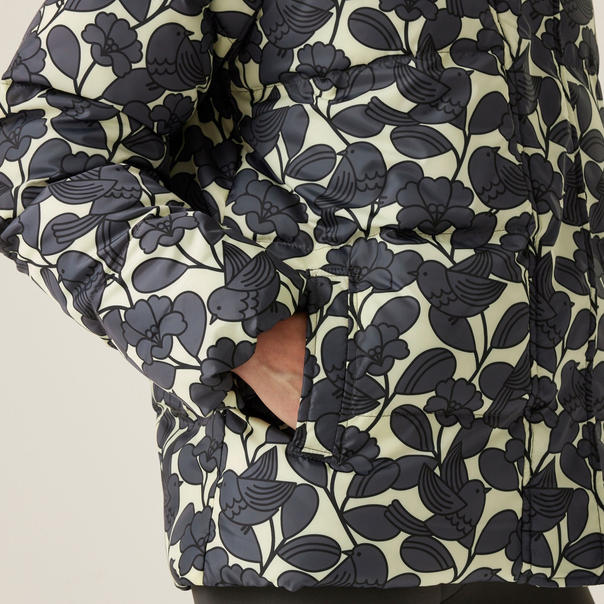 Orla Kiely Oversized Quilted Jacket | Birdy Grey