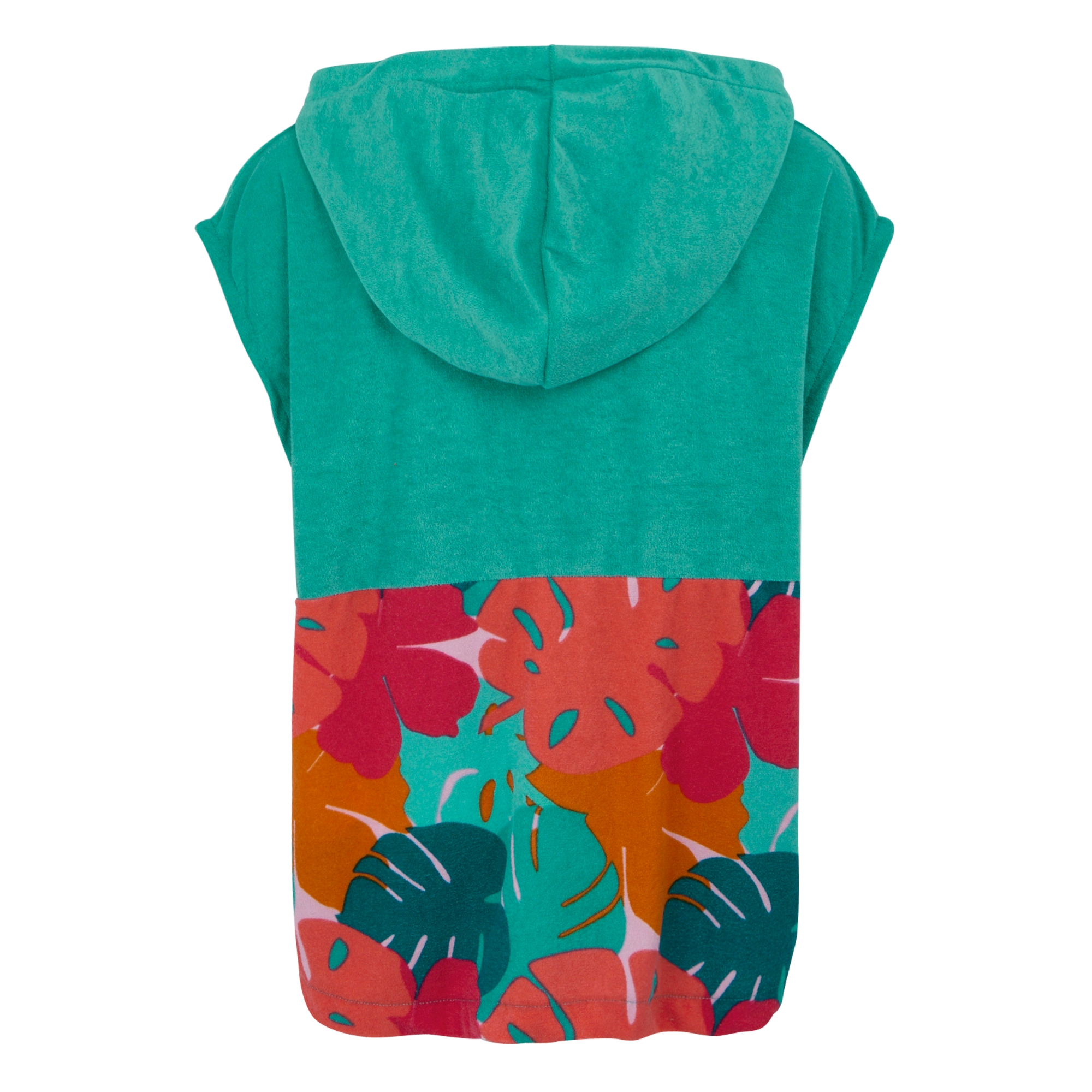 Kids' Towel Robe II | Turquoise/Tropical Leaf