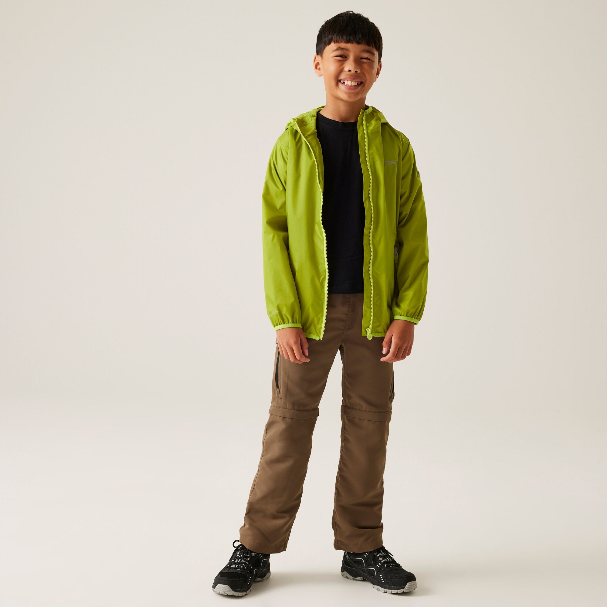 Kids' Lever II Waterproof Packaway Jacket | Grenoble Green Wild Lime