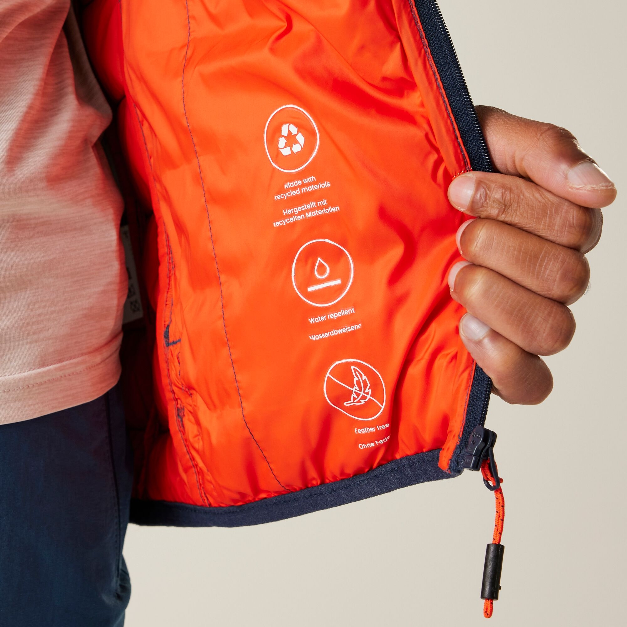 Men's Hillpack II Insulated Jacket | Moonlight Denim Tangerine Tango