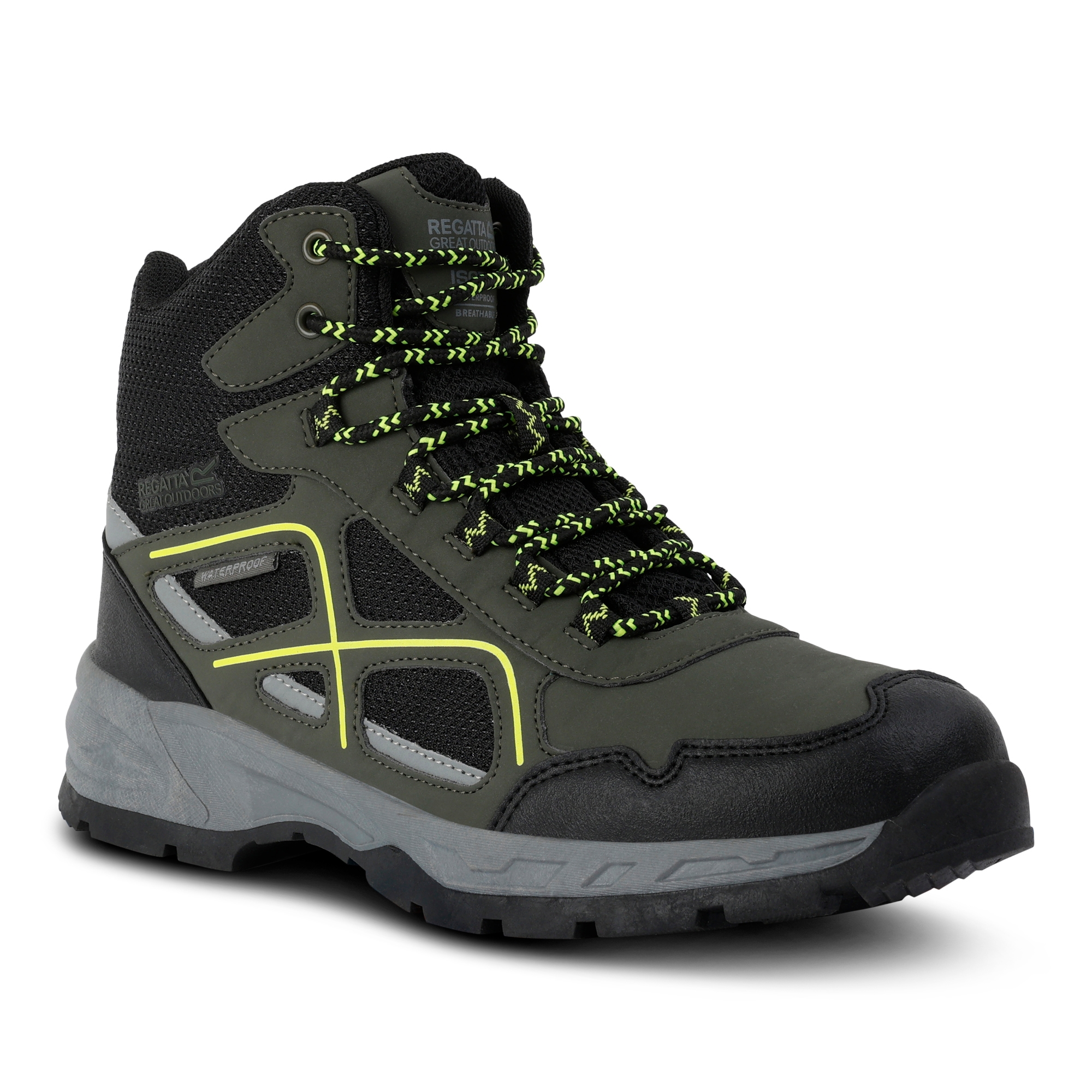 Men's Vendeavour Walking Boots | Dark Khaki Lime punch