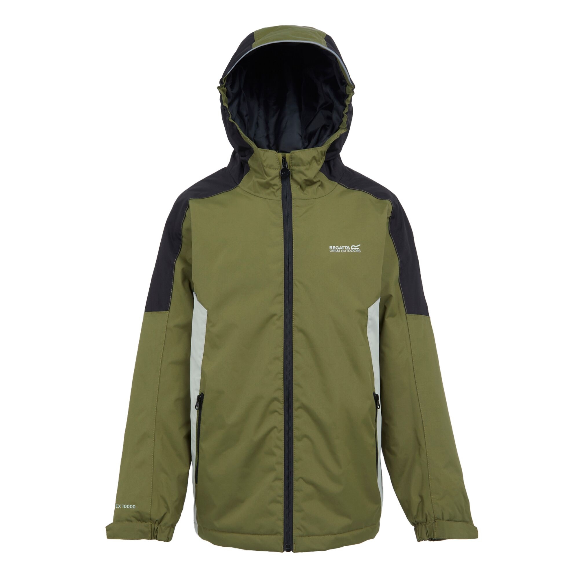 Kids' Hurdle V Waterproof Jacket | Nephrite Green Black Abbey Stone