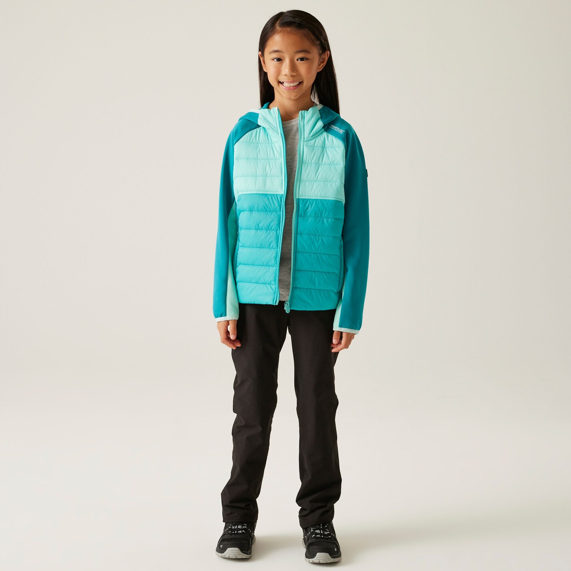 Kids' Kielder IX Hybrid Jacket | Turquoise Aruba Blue Exotic Plume
