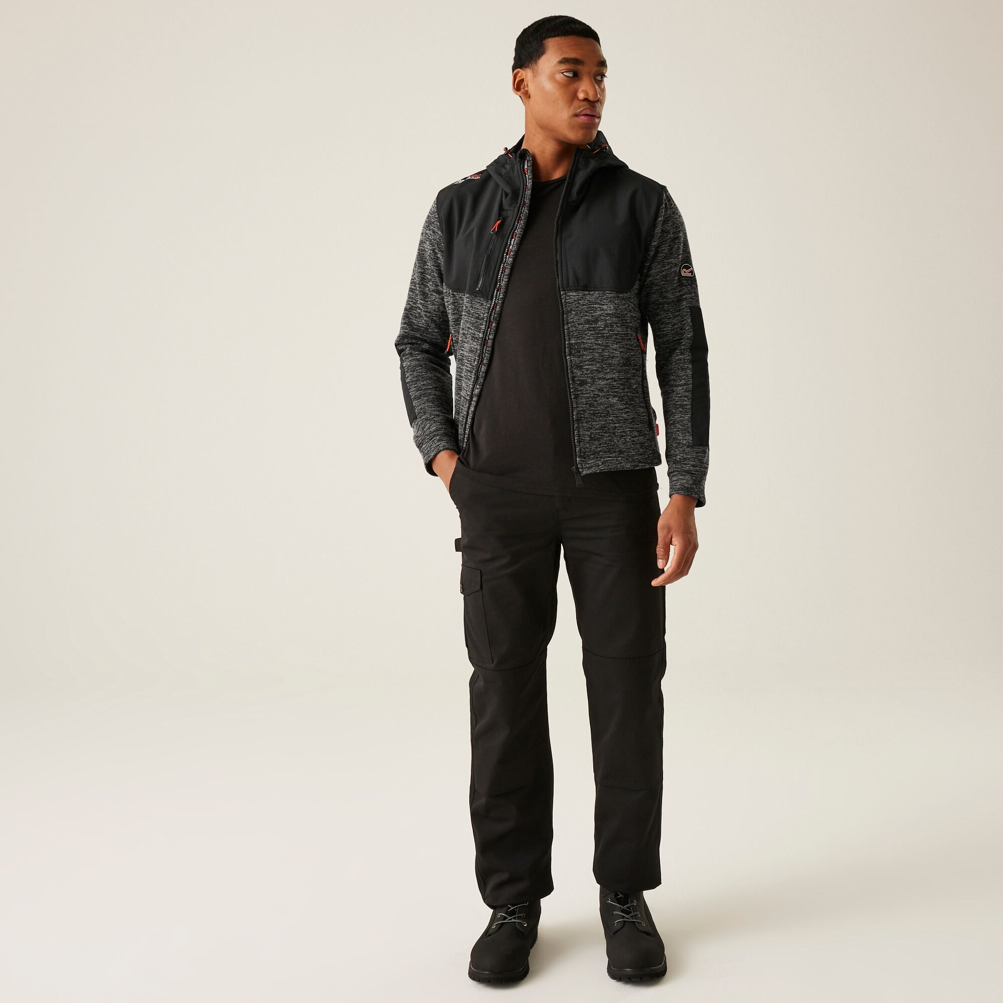 Men's Heist Hybrid Jacket | Ash Marl Black