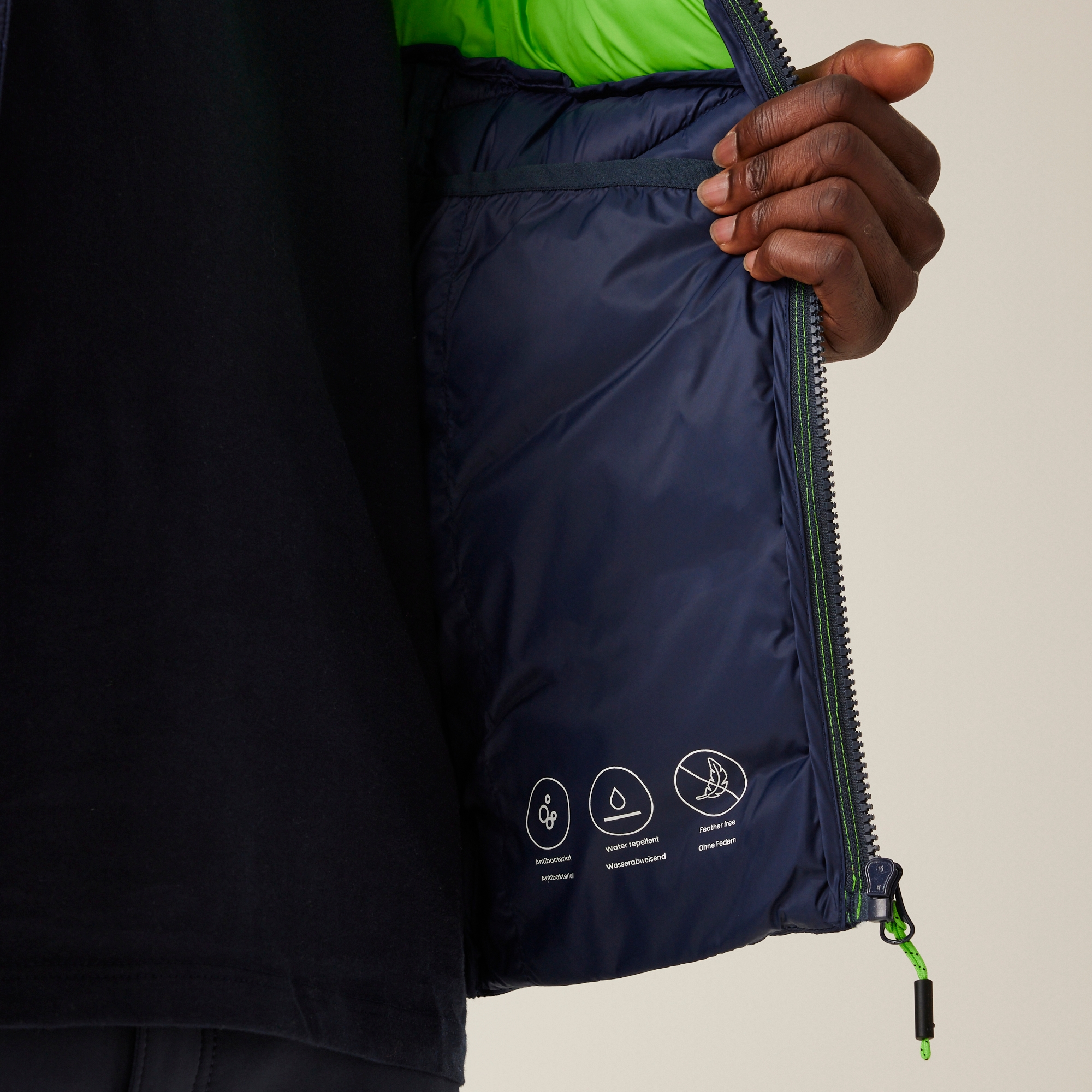 Men's Dalent Insulated Hooded Jacket | Green Flash Navy