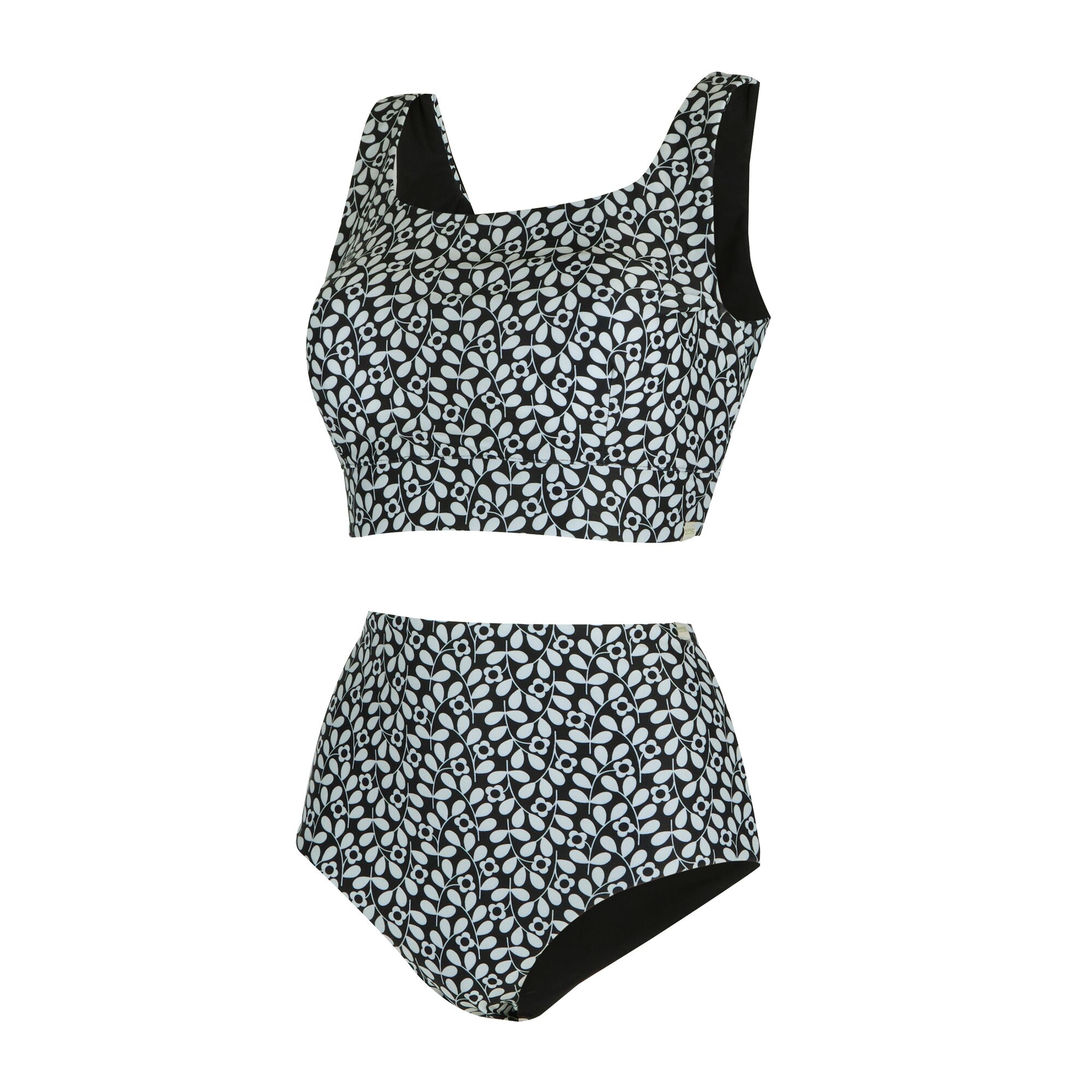 Orla Kiely Reversible Bikini Set | Jasmine Flower Black