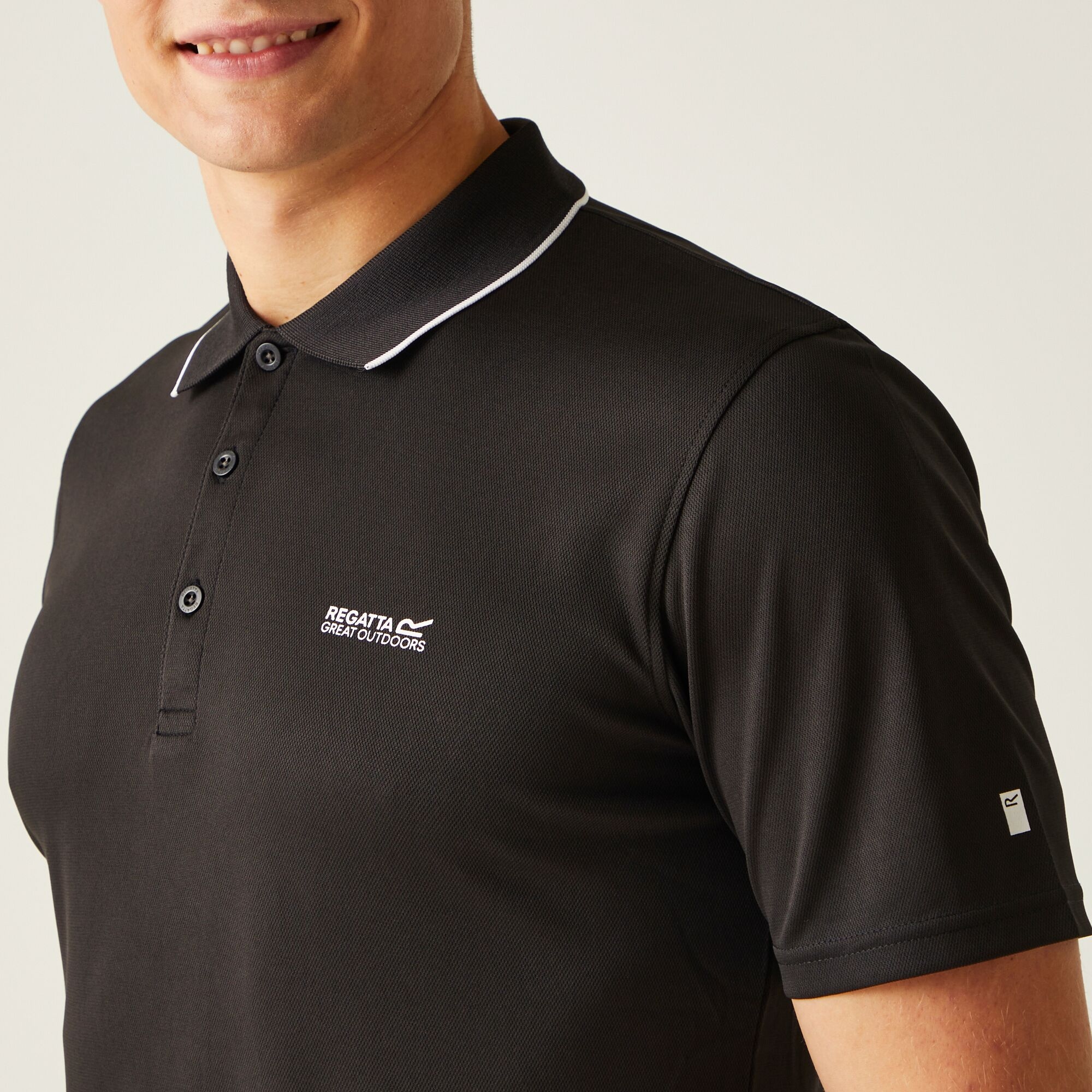 Men's Maverick V Active Polo Shirt | Black