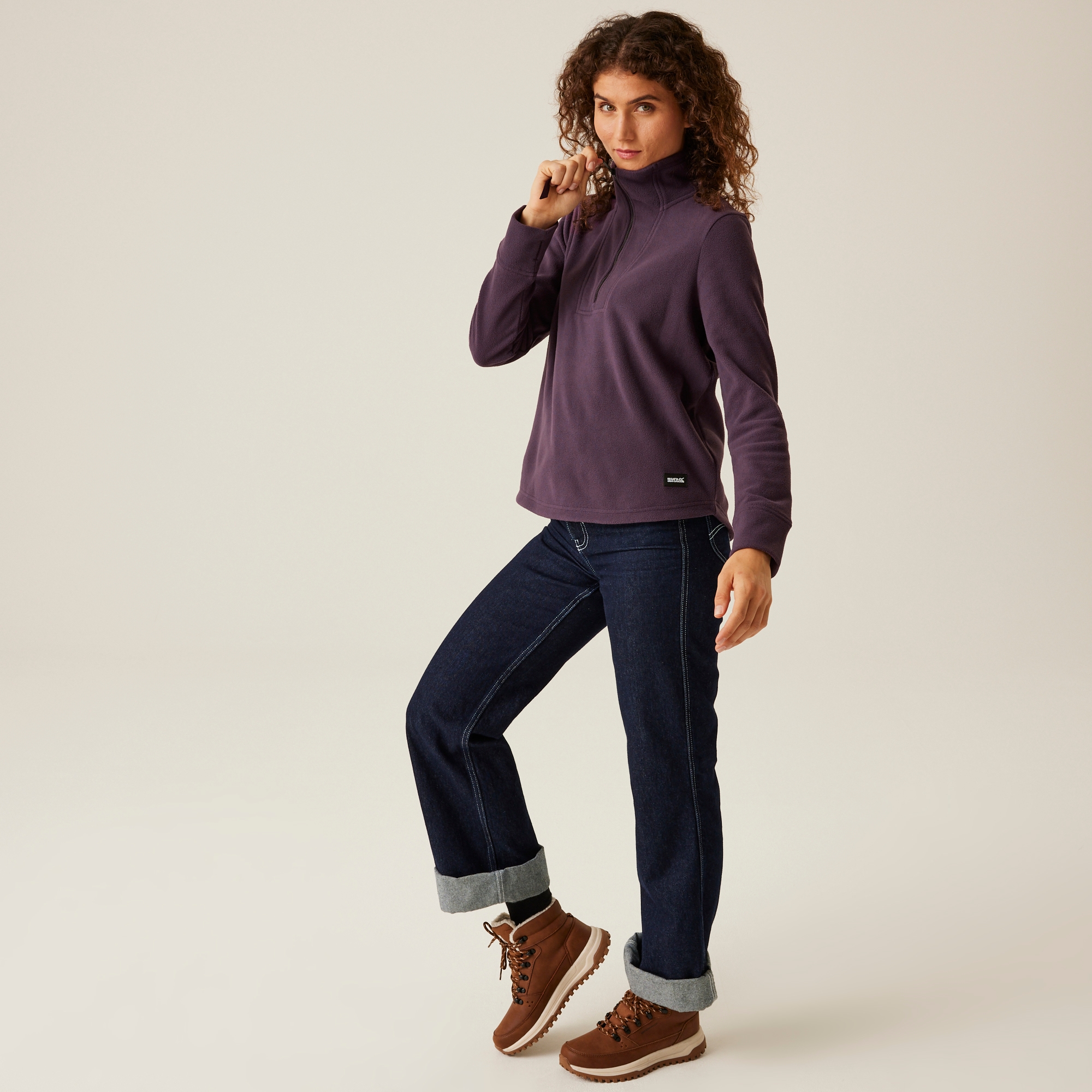 Women's Juliette Half Zip Fleece | Deep Plum