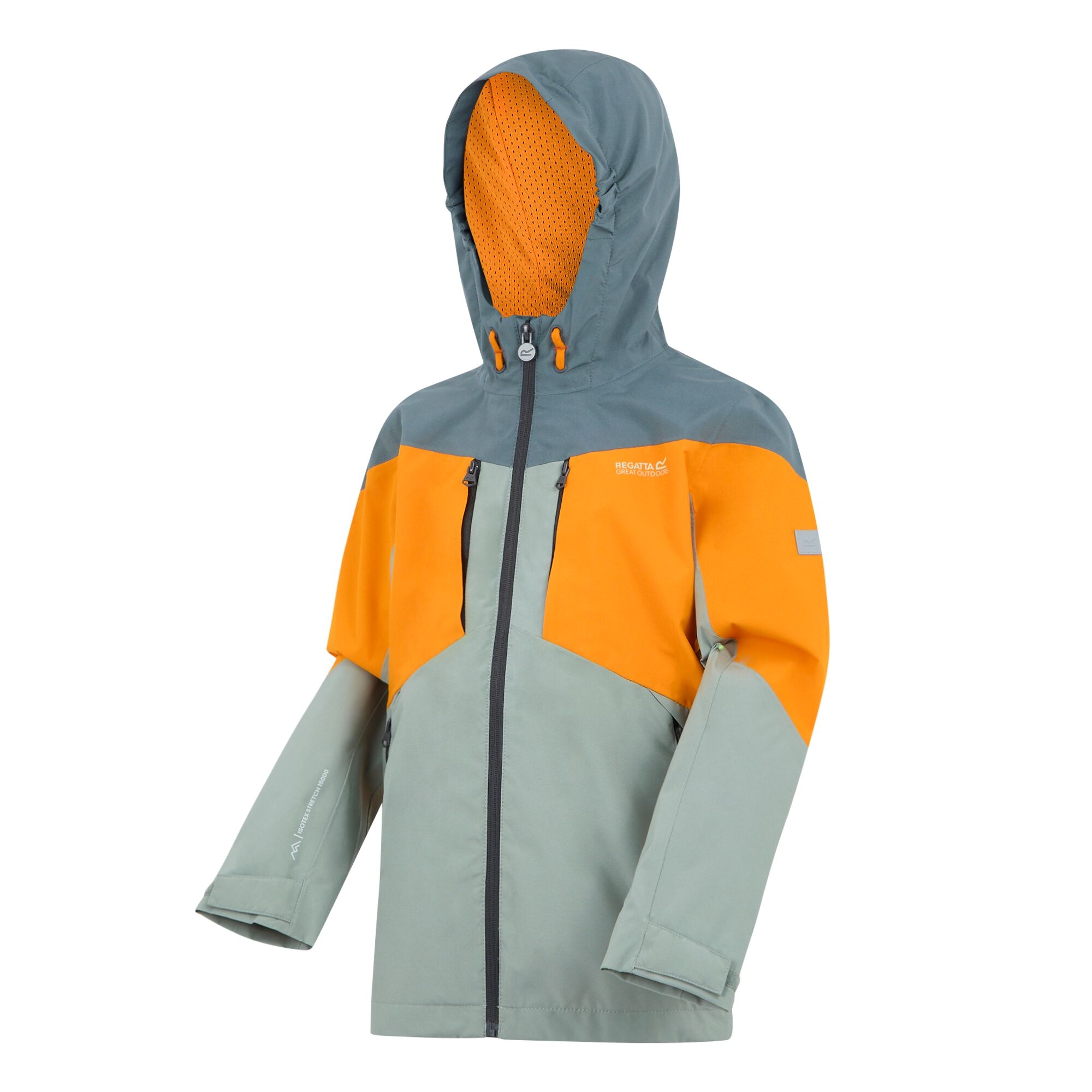Kids' Highton VI Waterpoof Jacket | Glacier Bright Marigold Stormy Weather