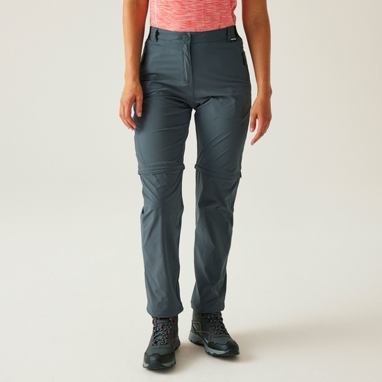 Women's Travel Light II Zip Off Packaway Trousers | Seal Grey