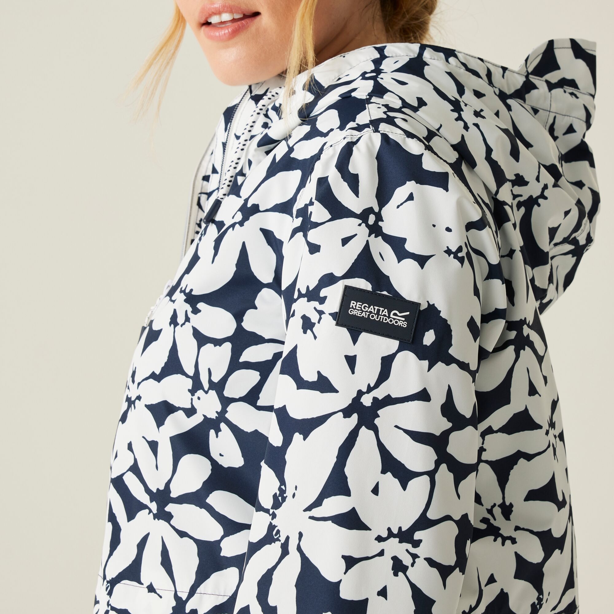 Women's Bayletta II Waterproof Jacket | Navy White Large Floral